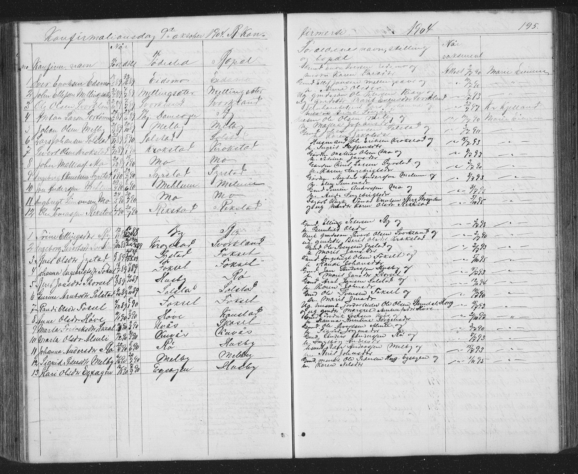 Ministerialprotokoller, klokkerbøker og fødselsregistre - Sør-Trøndelag, SAT/A-1456/667/L0798: Parish register (copy) no. 667C03, 1867-1929, p. 195
