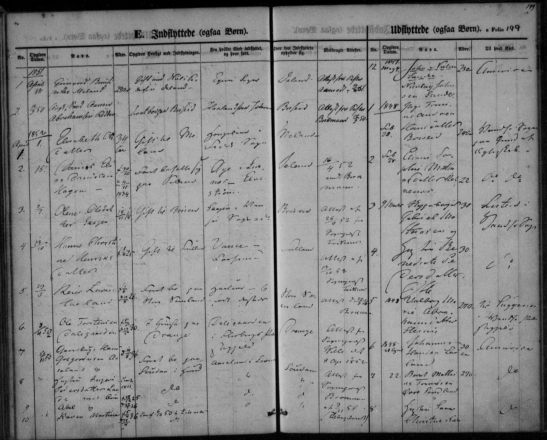 Herad sokneprestkontor, AV/SAK-1111-0018/F/Fa/Faa/L0004: Parish register (official) no. A 4, 1844-1853, p. 199