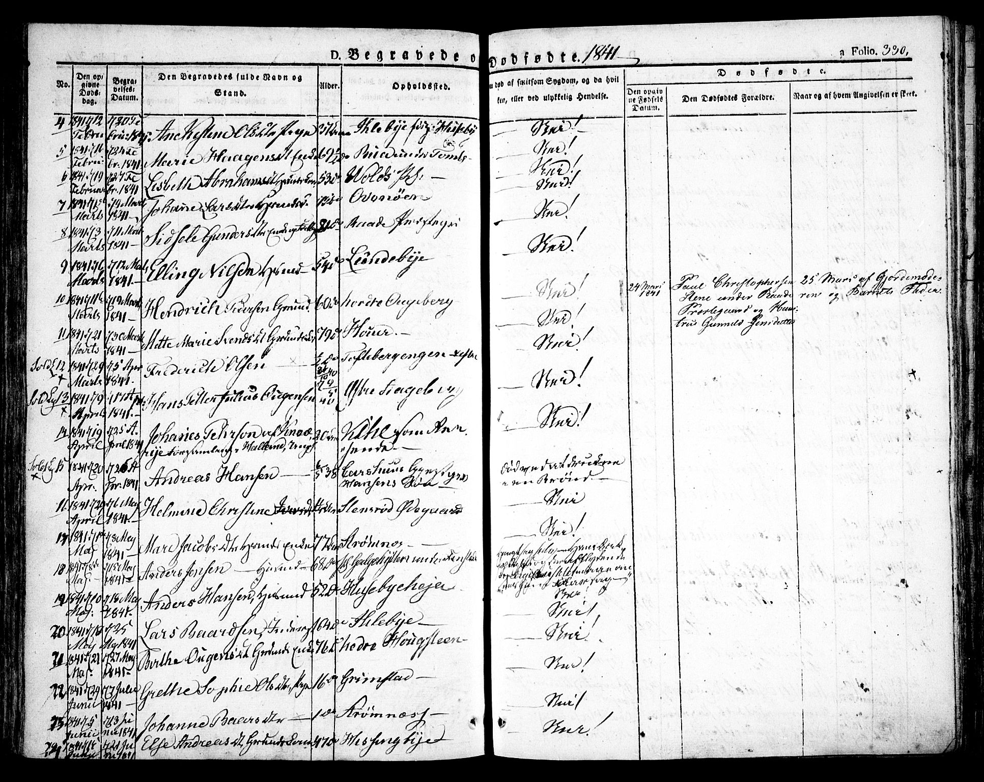 Råde prestekontor kirkebøker, SAO/A-2009/F/Fa/L0005: Parish register (official) no. 5, 1830-1853, p. 330