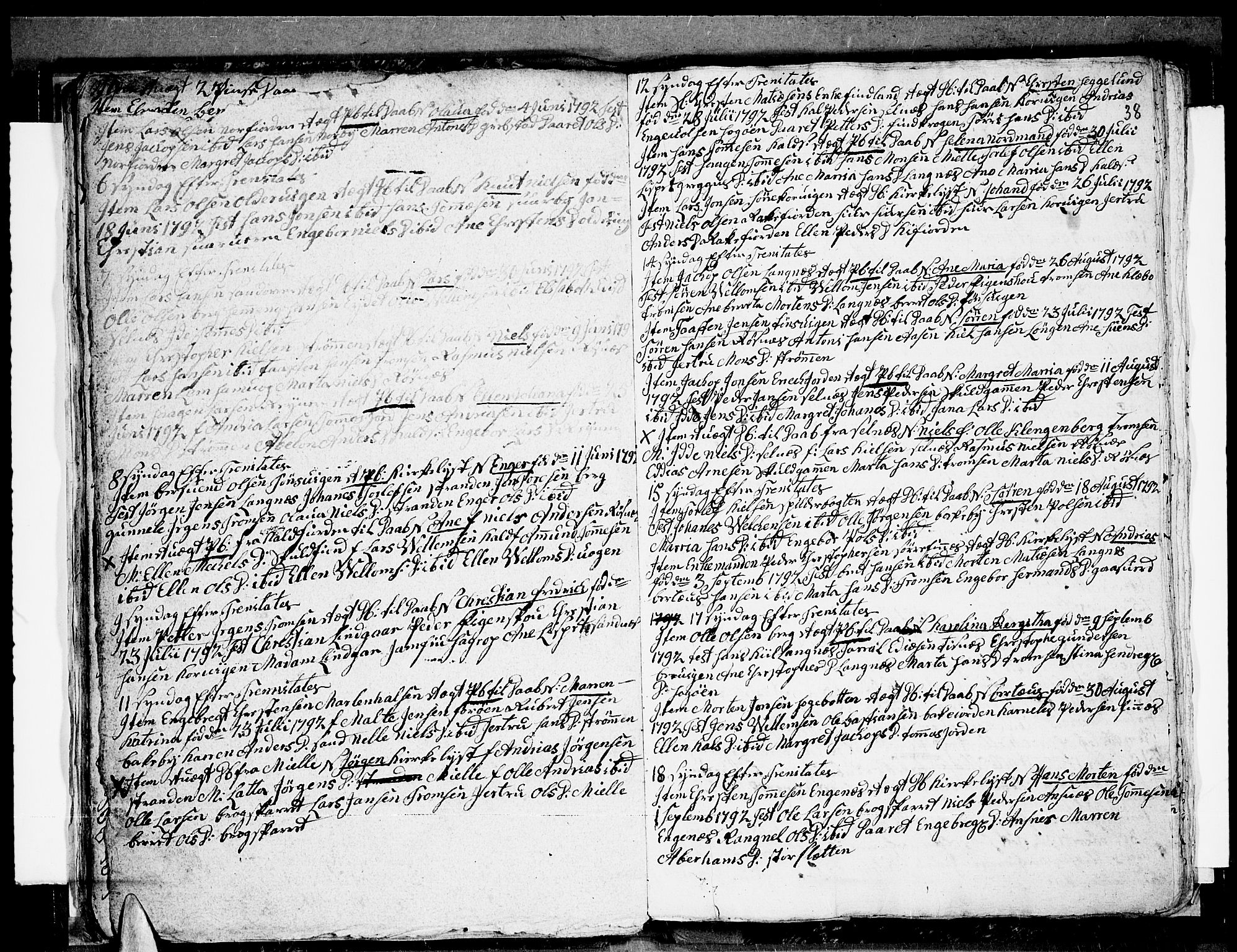 Tromsø sokneprestkontor/stiftsprosti/domprosti, AV/SATØ-S-1343/G/Ga/L0004kirke: Parish register (official) no. 4, 1787-1795, p. 38