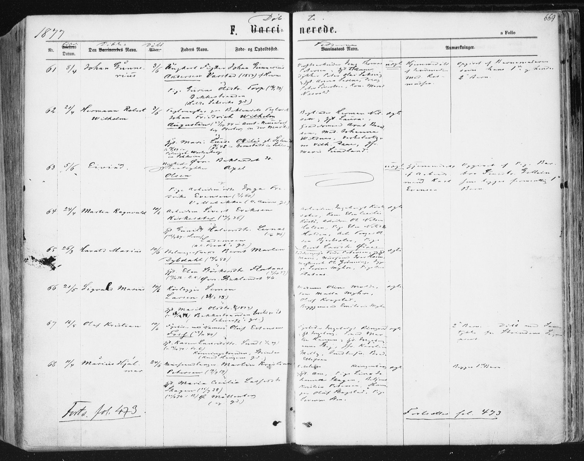 Ministerialprotokoller, klokkerbøker og fødselsregistre - Sør-Trøndelag, AV/SAT-A-1456/604/L0186: Parish register (official) no. 604A07, 1866-1877, p. 669