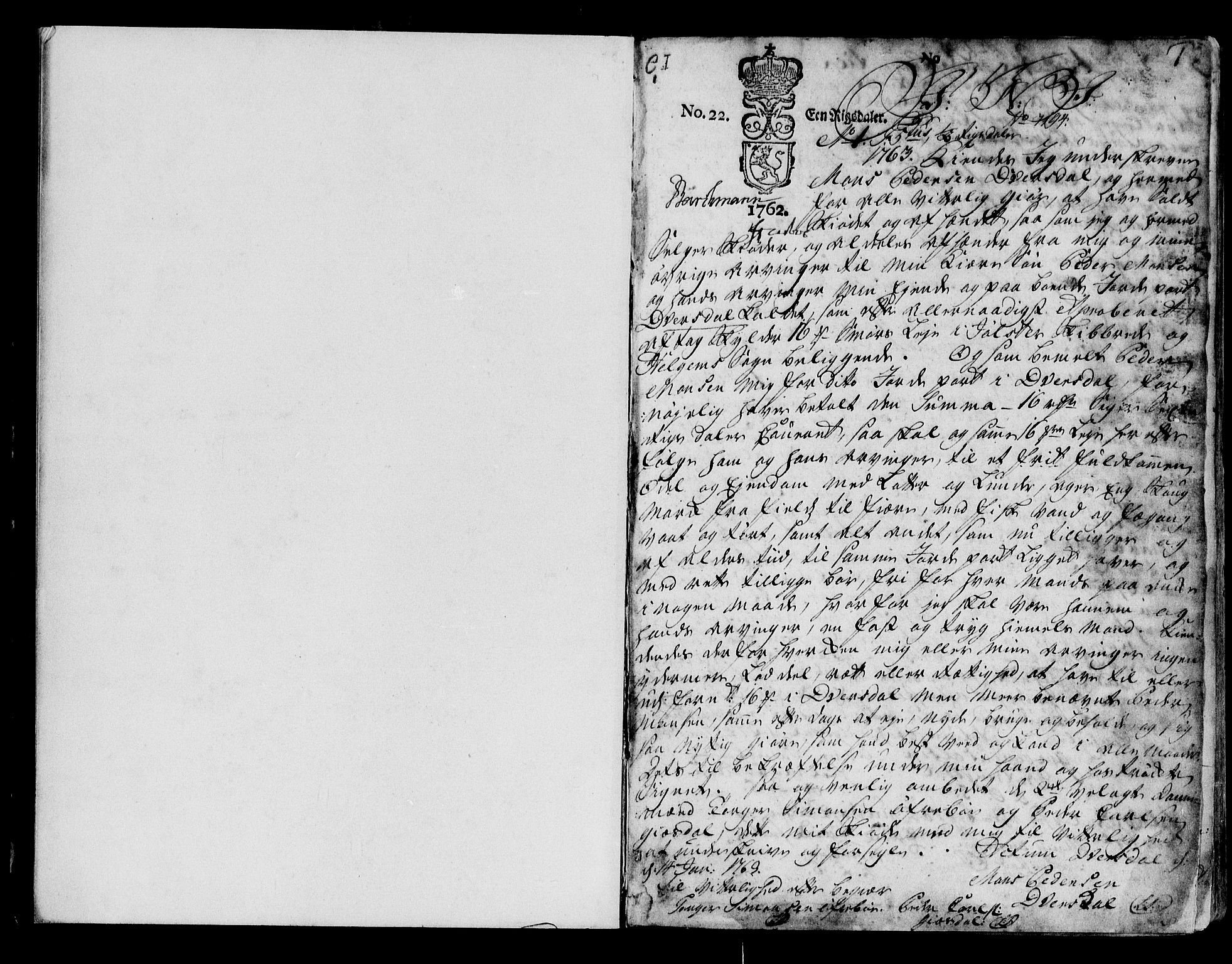 Sunnfjord tingrett, SAB/A-3201/1/G/Gb/Gba/L0003a: Mortgage book no. II.B.3a, 1763-1778, p. 0-1