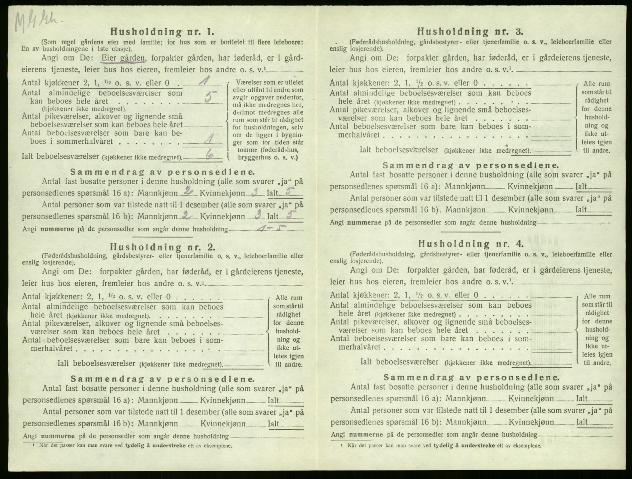 SAKO, 1920 census for Sandeherred, 1920, p. 1474