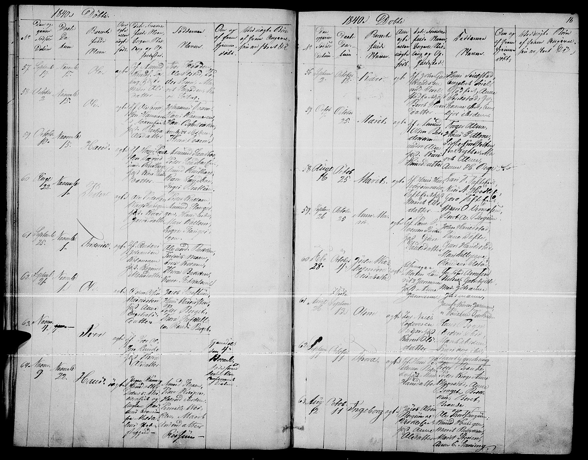 Fron prestekontor, AV/SAH-PREST-078/H/Ha/Haa/L0004: Parish register (official) no. 4, 1839-1848, p. 16