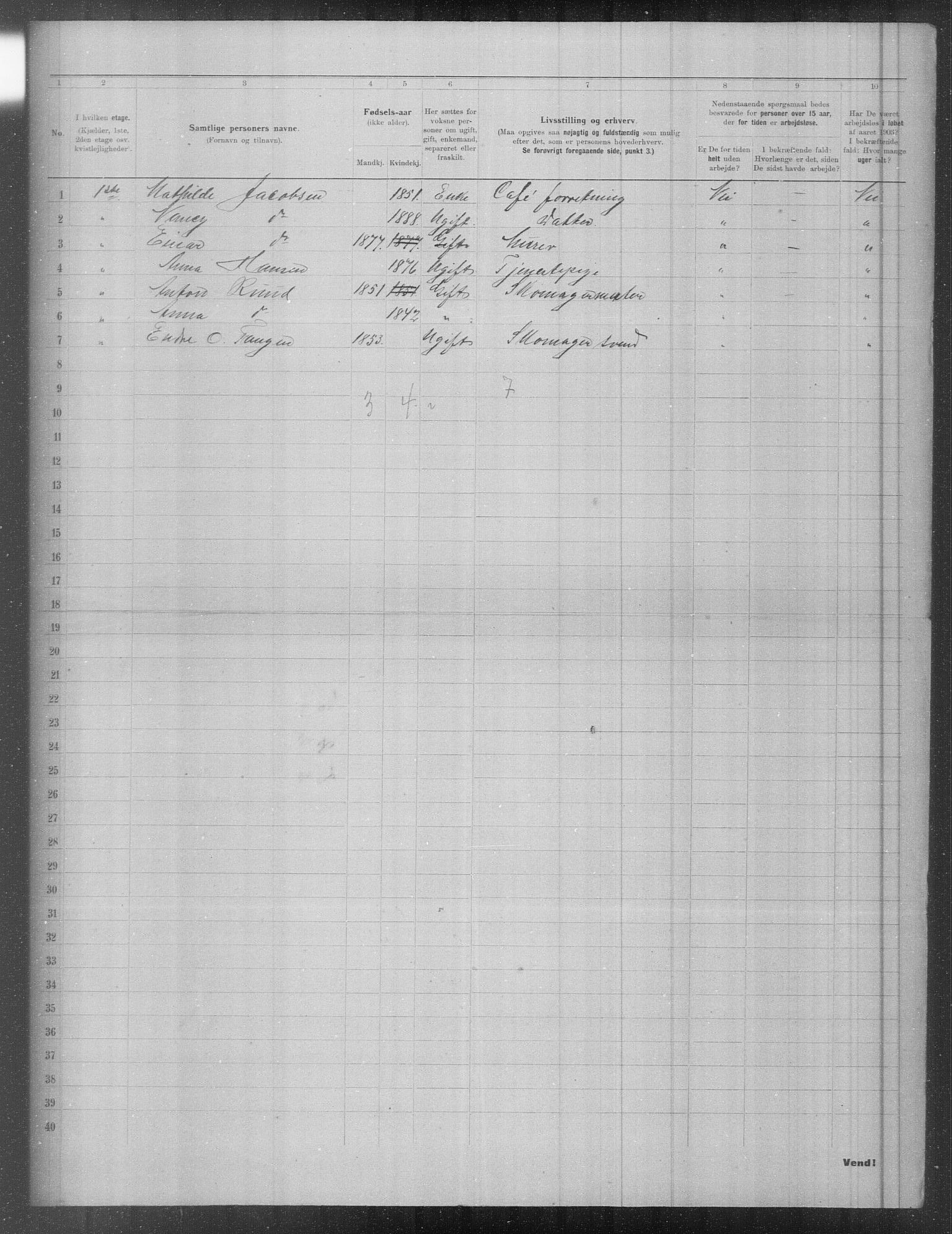 OBA, Municipal Census 1903 for Kristiania, 1903, p. 4245