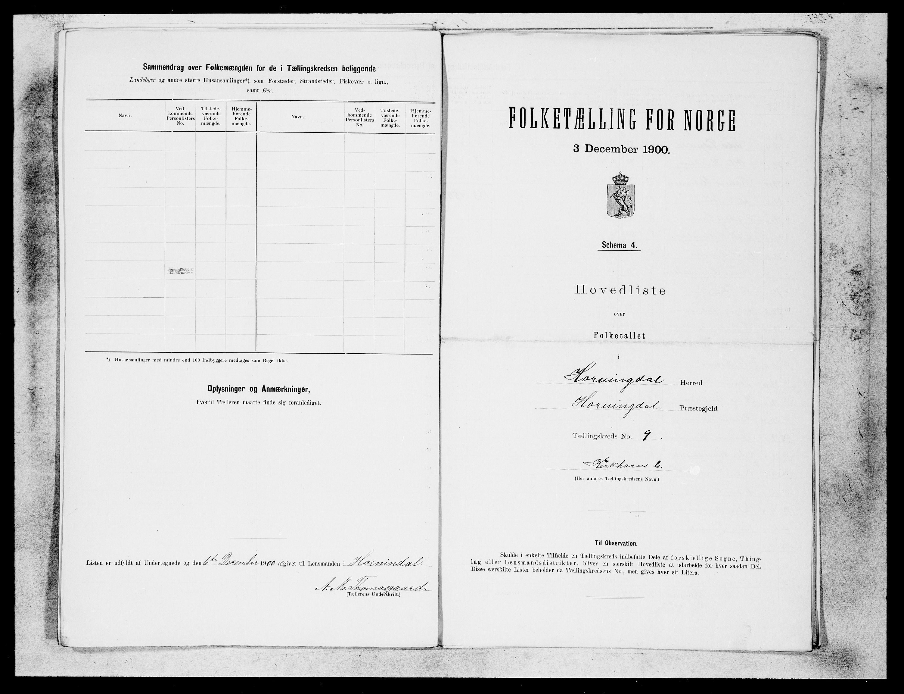 SAB, 1900 census for Hornindal, 1900, p. 17