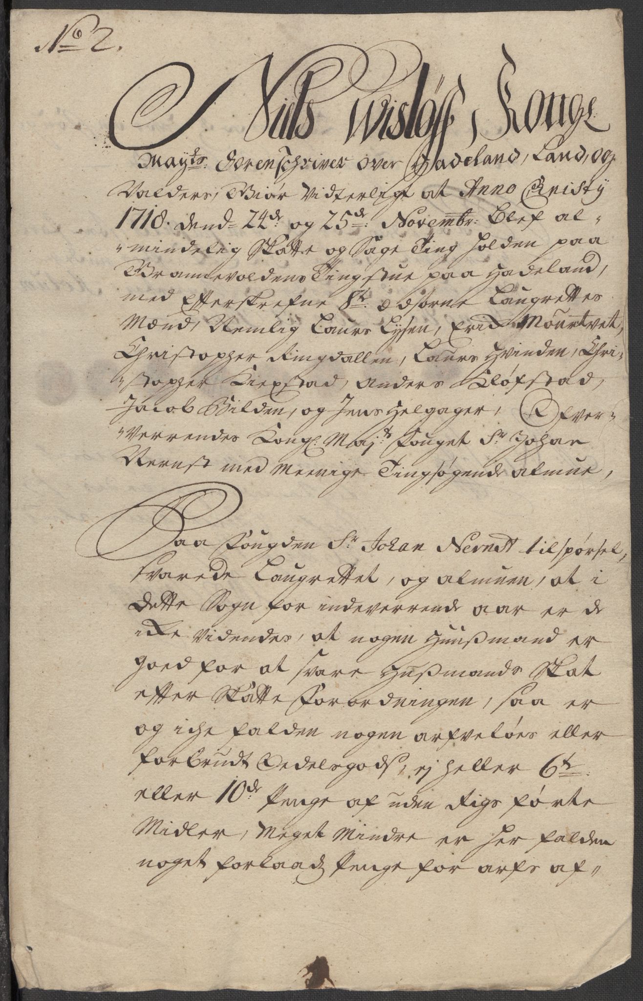 Rentekammeret inntil 1814, Reviderte regnskaper, Fogderegnskap, AV/RA-EA-4092/R18/L1320: Fogderegnskap Hadeland, Toten og Valdres, 1718, p. 3