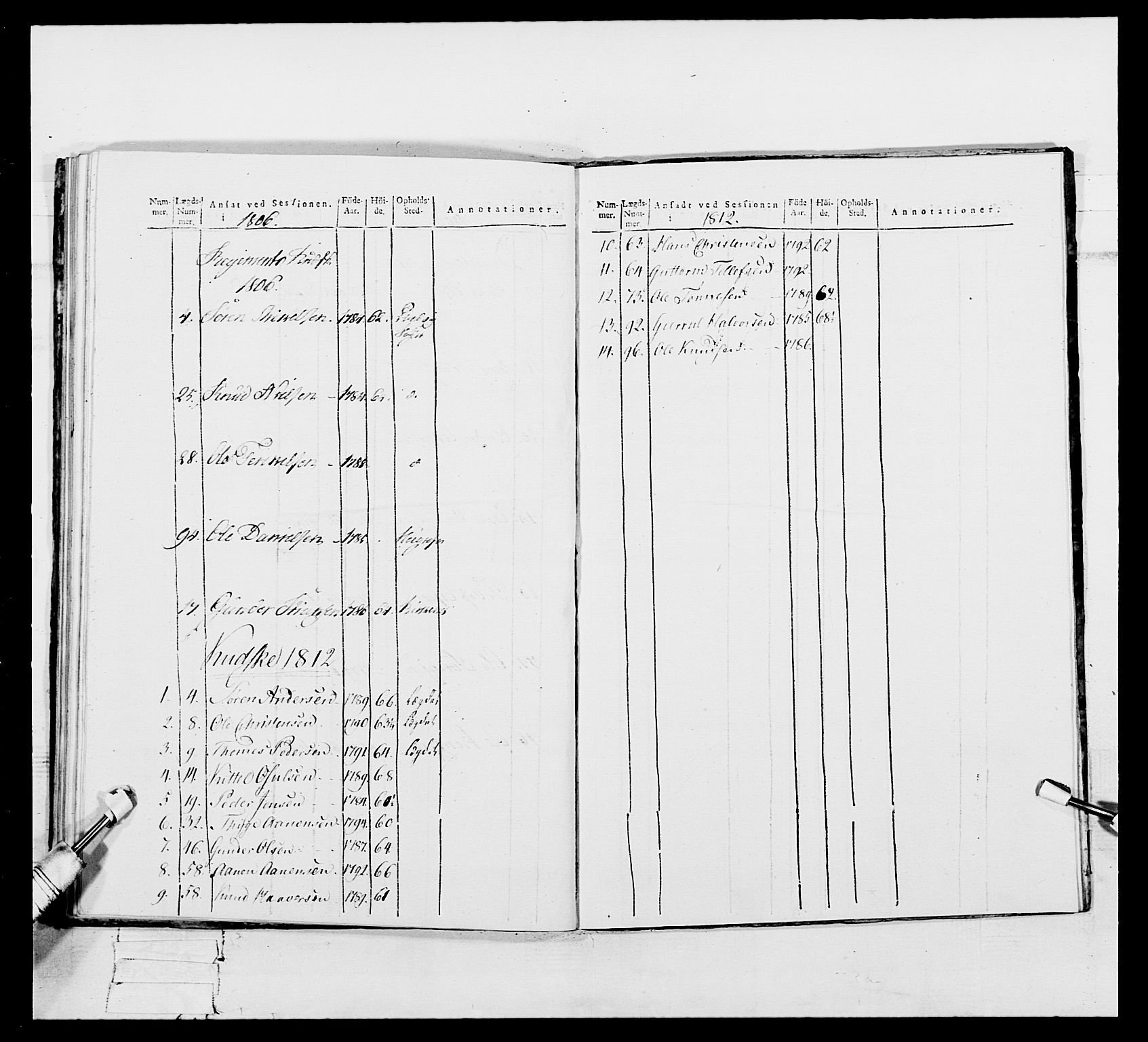 Generalitets- og kommissariatskollegiet, Det kongelige norske kommissariatskollegium, AV/RA-EA-5420/E/Eh/L0112: Vesterlenske nasjonale infanteriregiment, 1812, p. 106