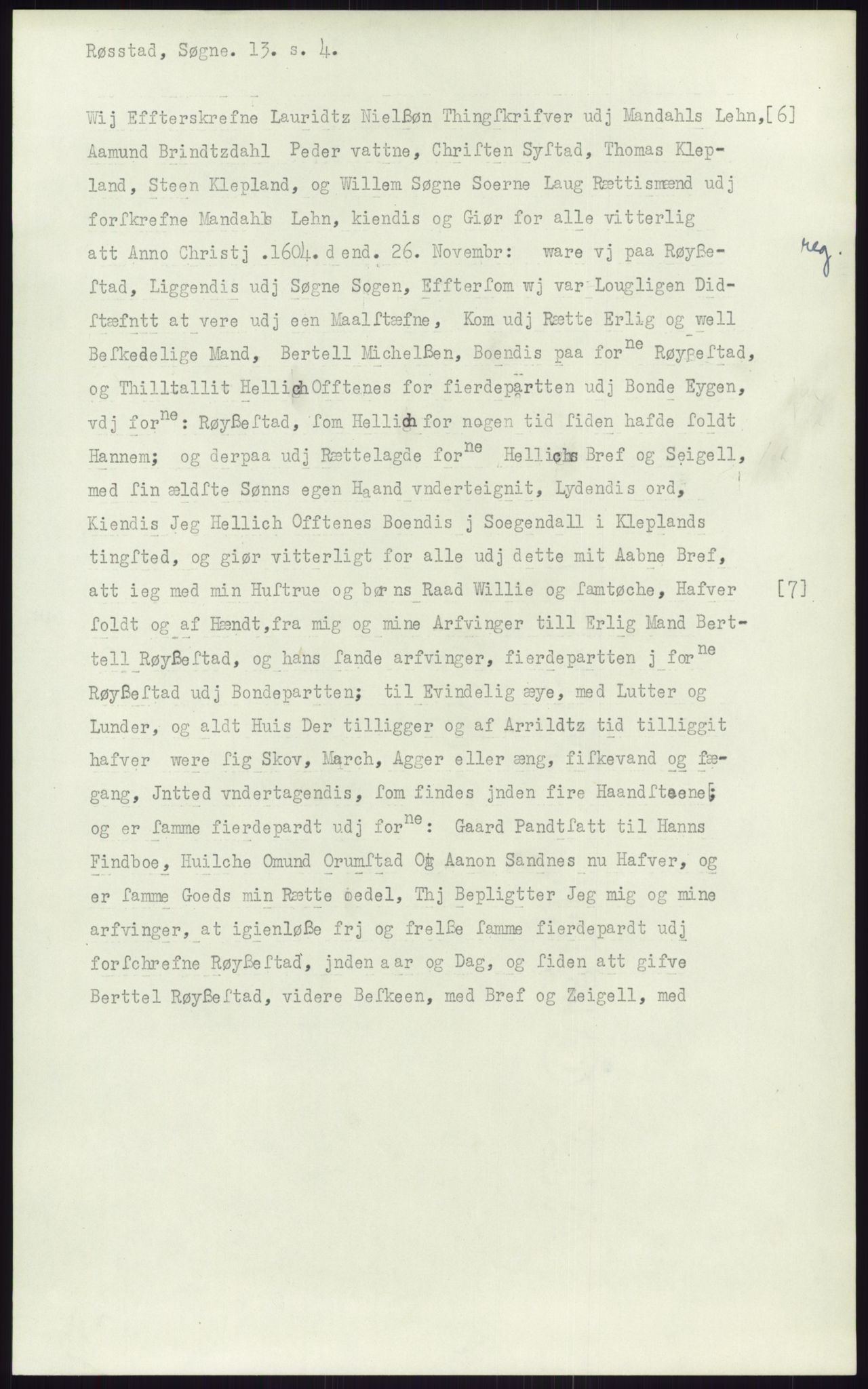 Samlinger til kildeutgivelse, Diplomavskriftsamlingen, RA/EA-4053/H/Ha, p. 2603