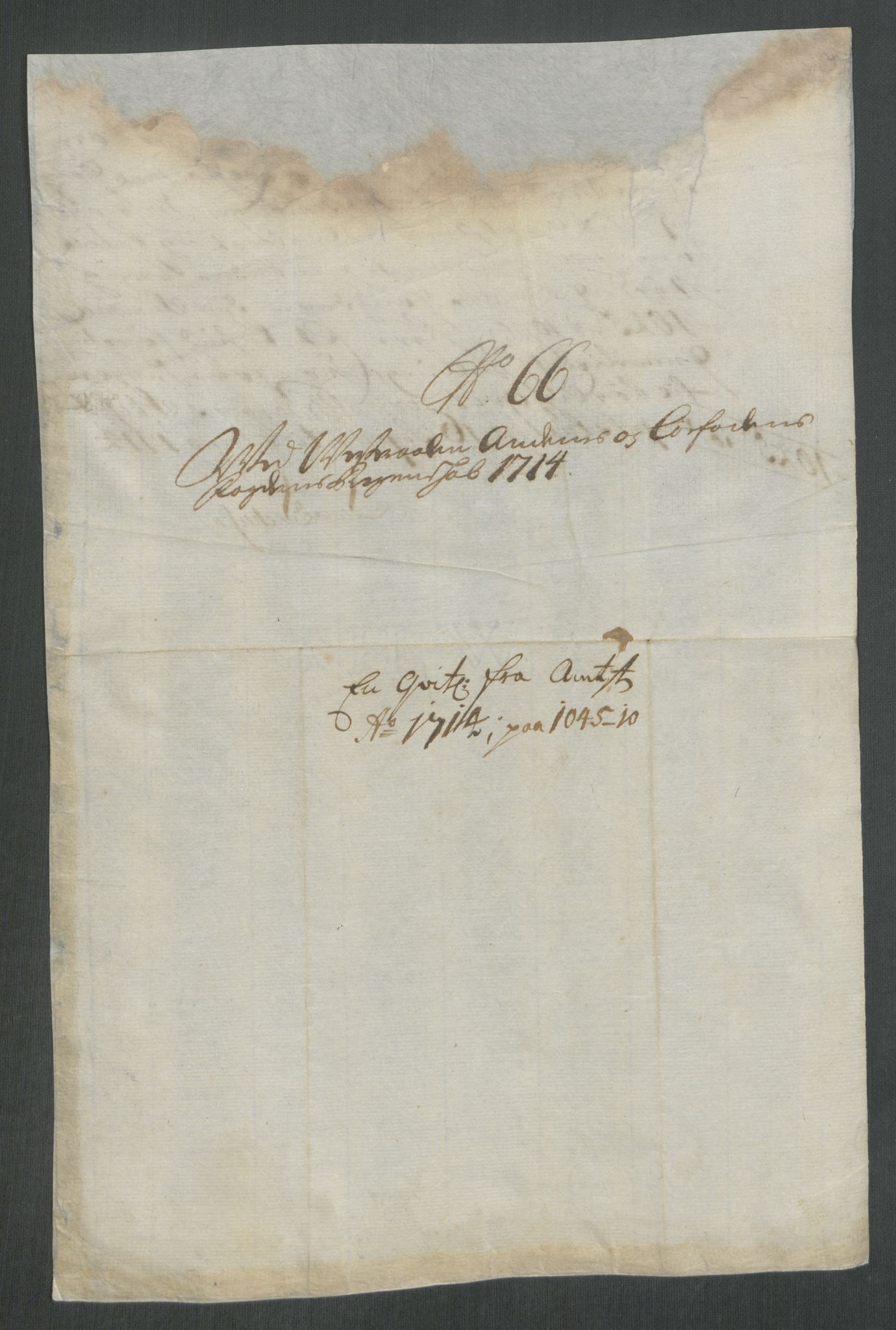 Rentekammeret inntil 1814, Reviderte regnskaper, Fogderegnskap, AV/RA-EA-4092/R67/L4680: Fogderegnskap Vesterålen, Andenes og Lofoten, 1714, p. 297