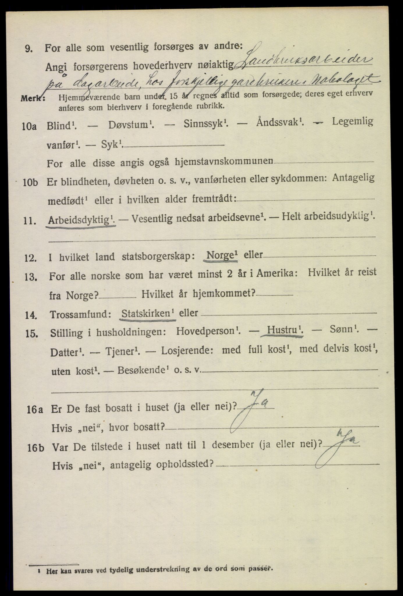 SAH, 1920 census for Elverum, 1920, p. 7489