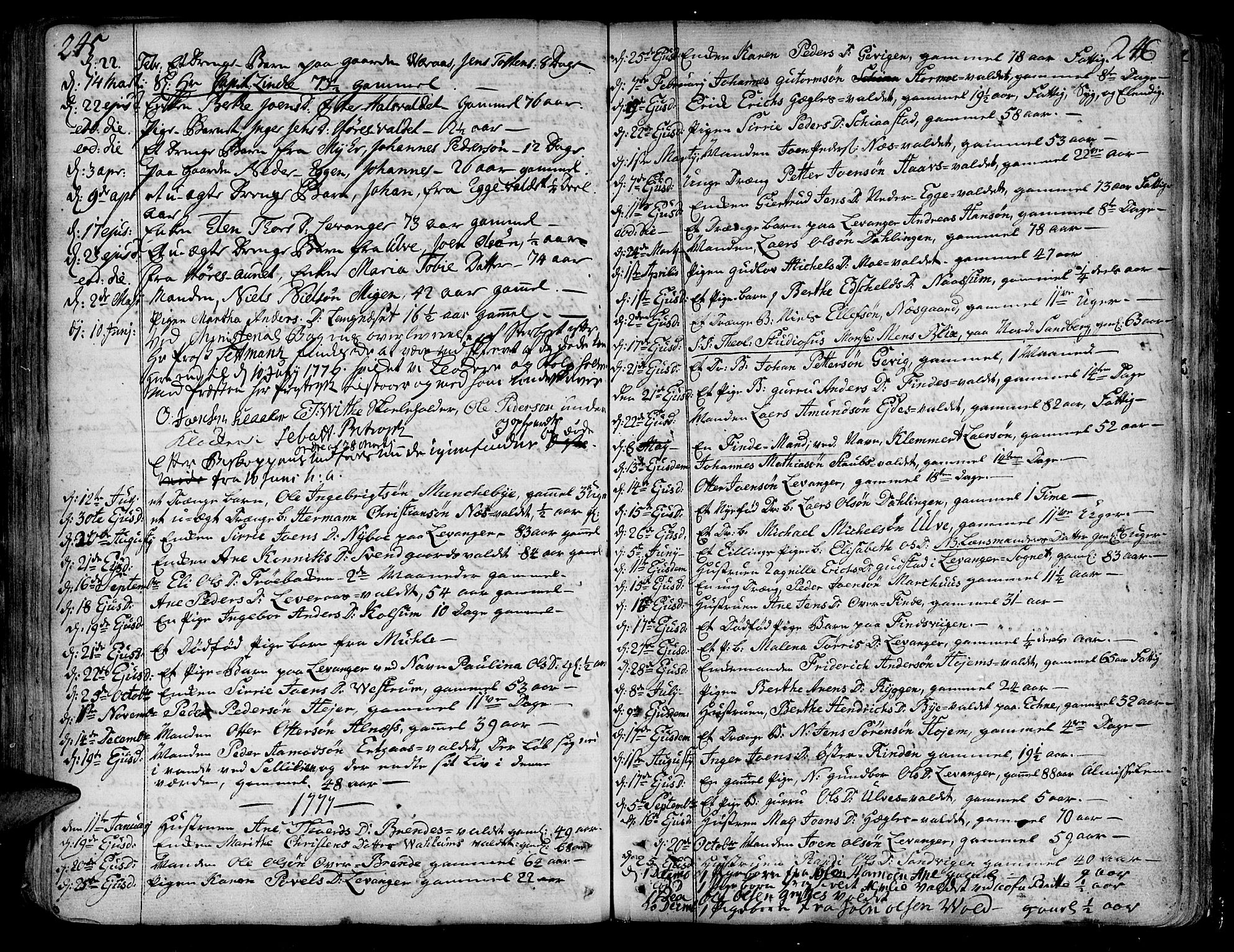 Ministerialprotokoller, klokkerbøker og fødselsregistre - Nord-Trøndelag, SAT/A-1458/717/L0141: Parish register (official) no. 717A01, 1747-1803, p. 245-246
