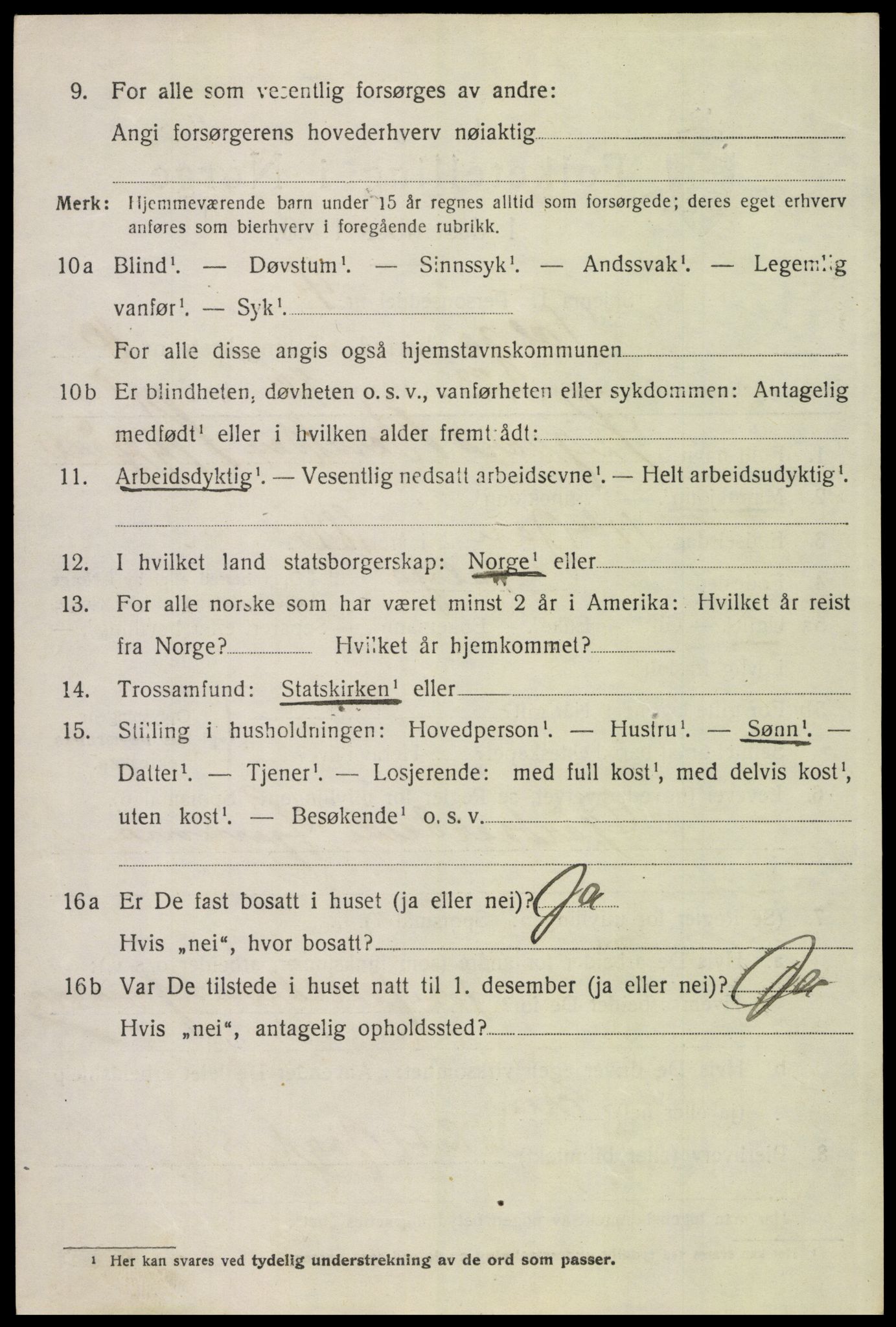 SAH, 1920 census for Tolga, 1920, p. 5186