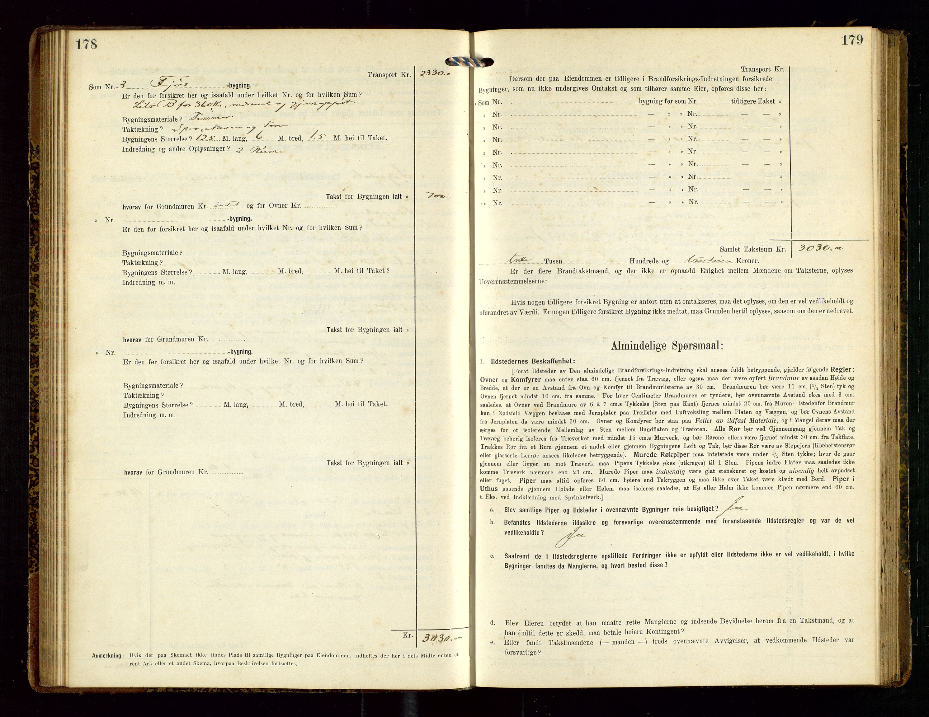 Sokndal lensmannskontor, AV/SAST-A-100417/Gob/L0003: "Brandtakst-Protokol", 1914-1917, p. 178-179