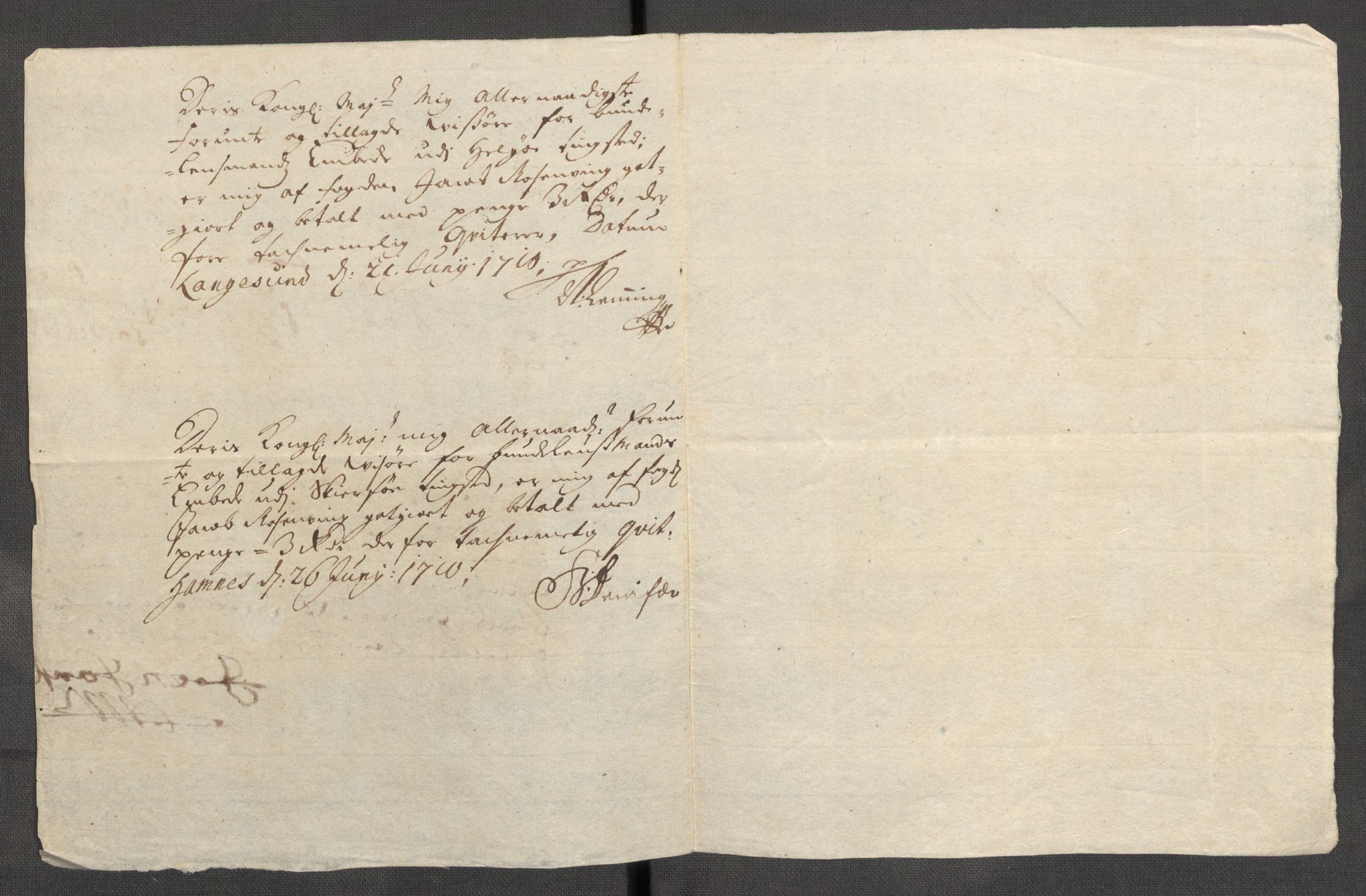 Rentekammeret inntil 1814, Reviderte regnskaper, Fogderegnskap, AV/RA-EA-4092/R68/L4757: Fogderegnskap Senja og Troms, 1708-1710, p. 292