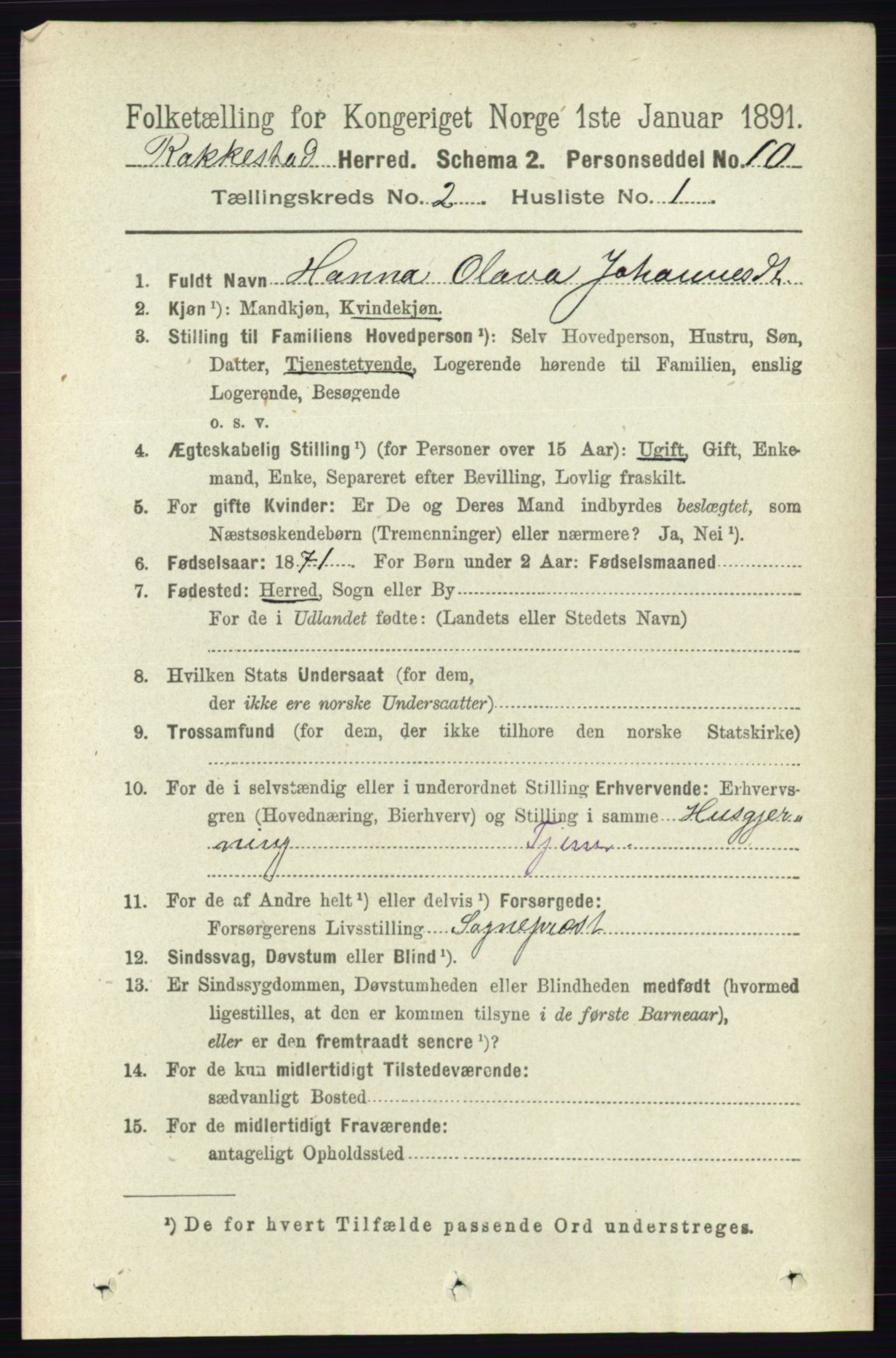 RA, 1891 census for 0128 Rakkestad, 1891, p. 628