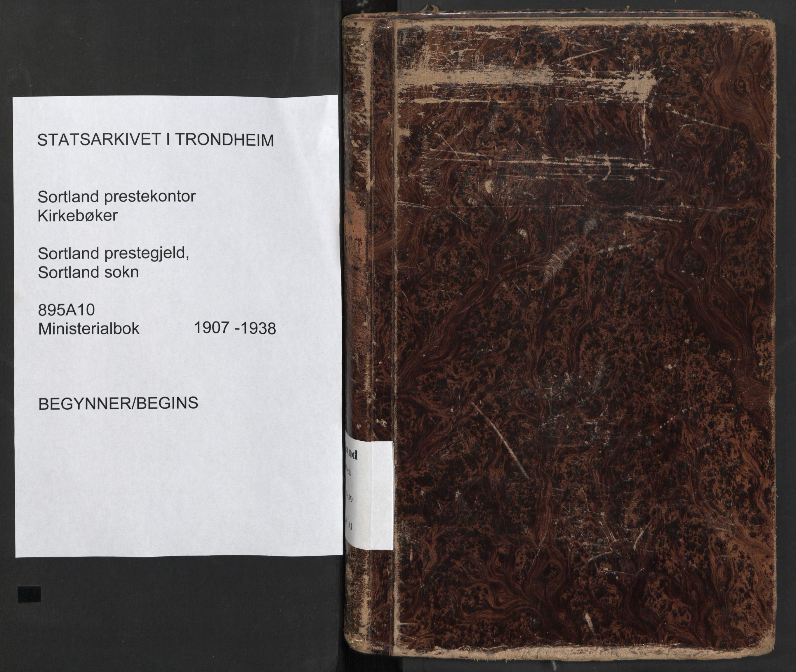 Ministerialprotokoller, klokkerbøker og fødselsregistre - Nordland, SAT/A-1459/895/L1375: Parish register (official) no. 895A10, 1907-1938