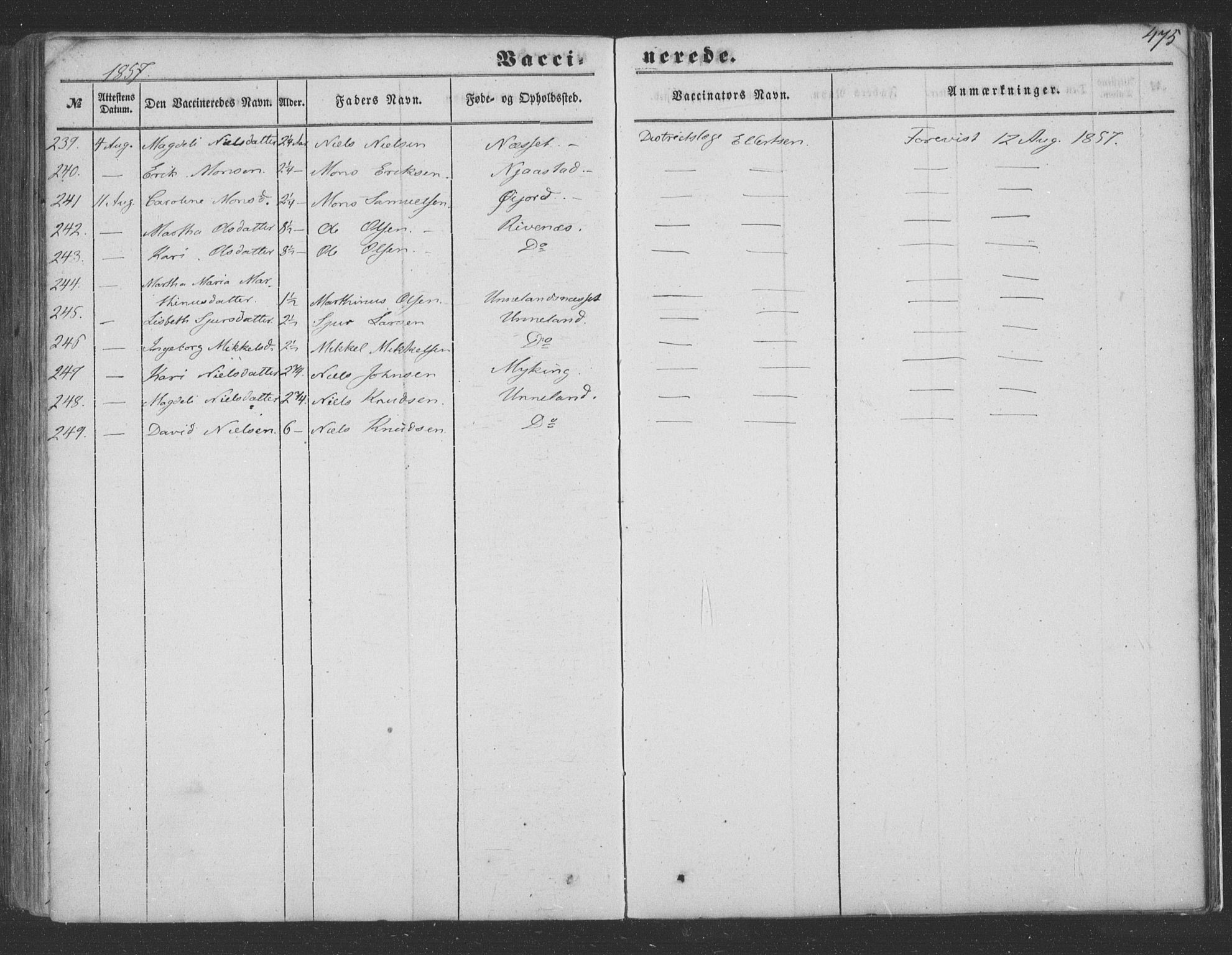 Haus sokneprestembete, AV/SAB-A-75601/H/Haa: Parish register (official) no. A 16 II, 1848-1857, p. 475