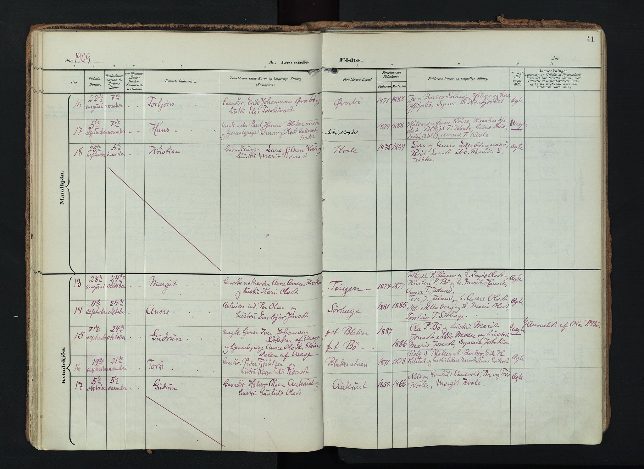 Lom prestekontor, SAH/PREST-070/K/L0010: Parish register (official) no. 10, 1899-1926, p. 41