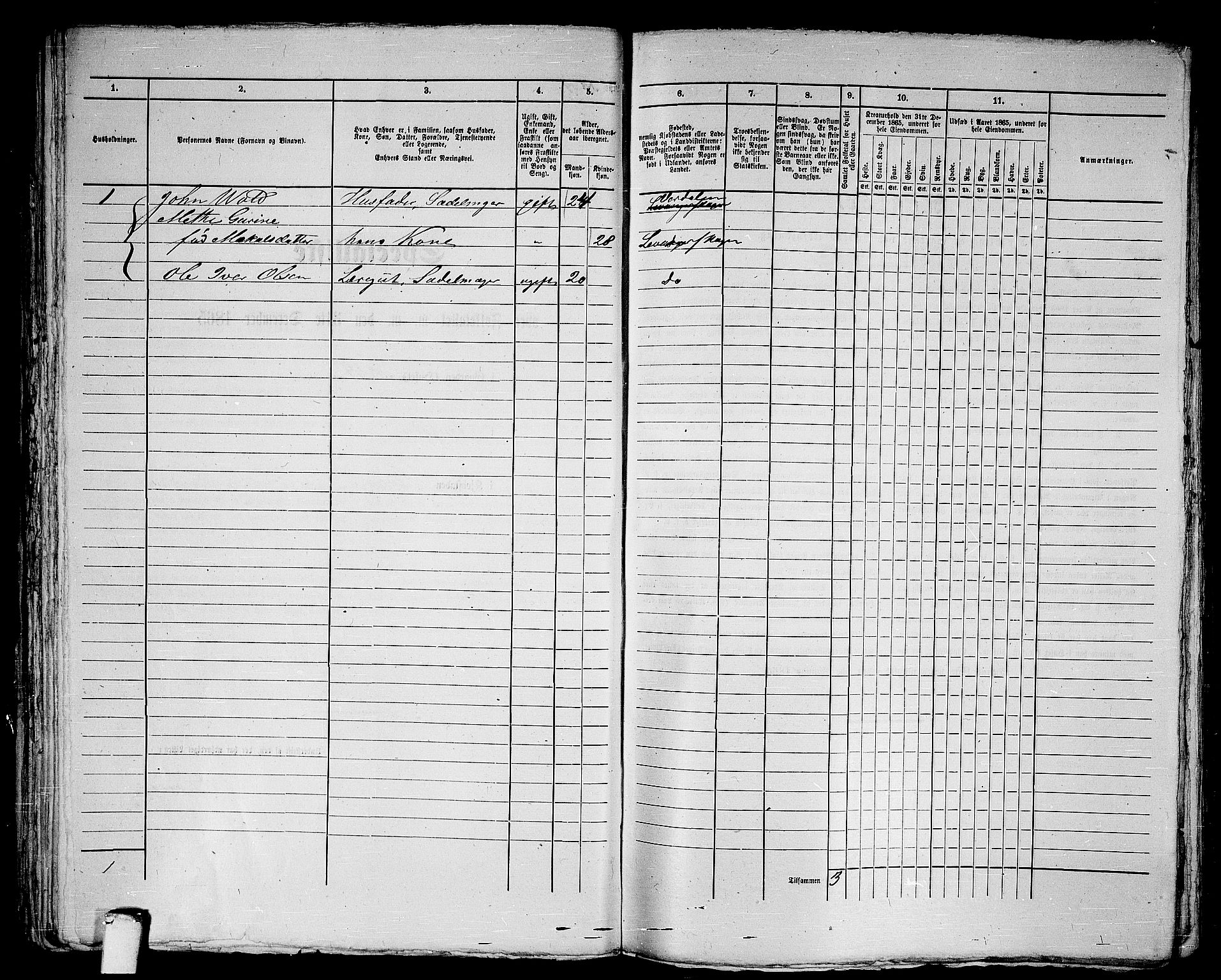 RA, 1865 census for Levanger/Levanger, 1865, p. 82