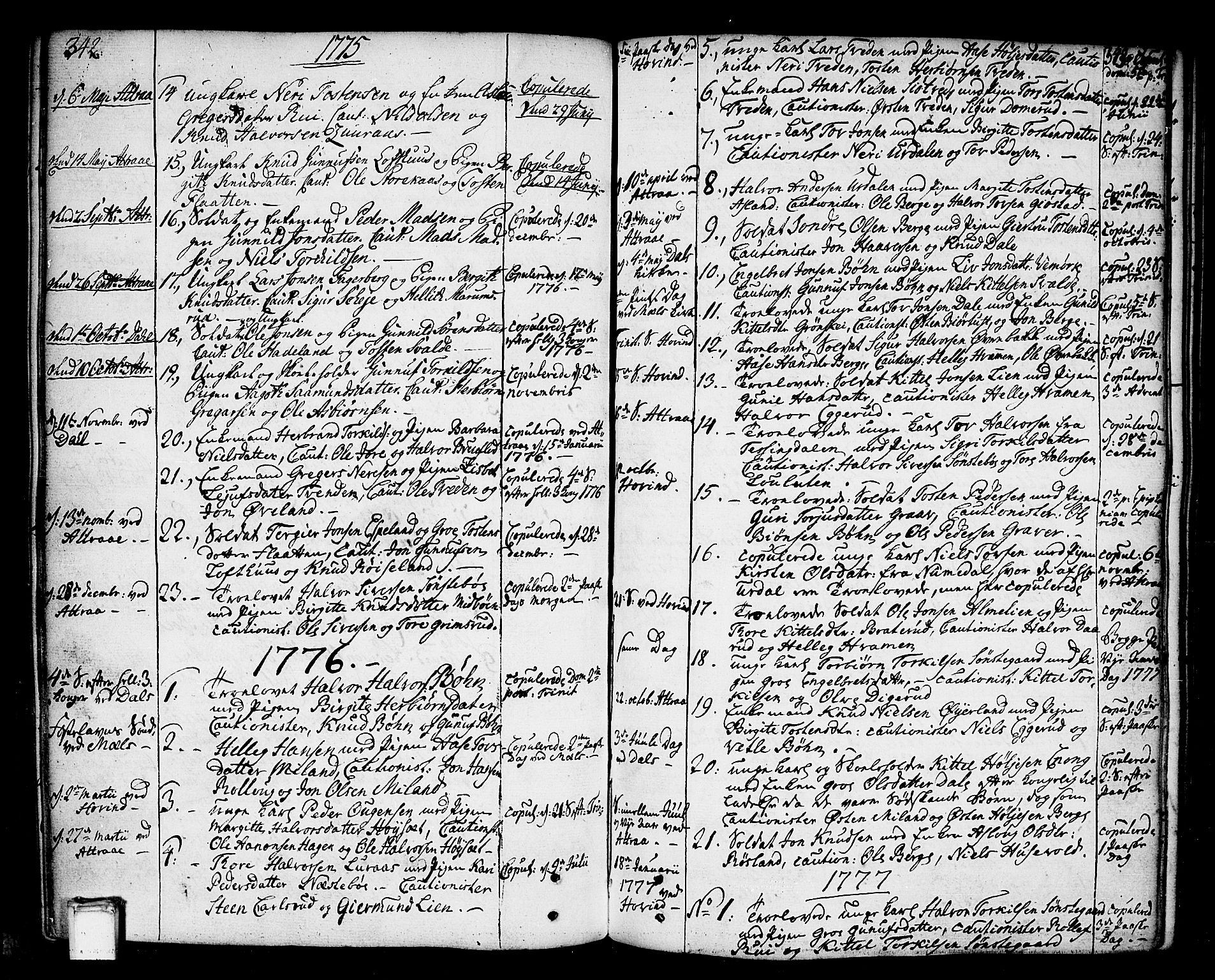 Tinn kirkebøker, SAKO/A-308/F/Fa/L0002: Parish register (official) no. I 2, 1757-1810, p. 342-343