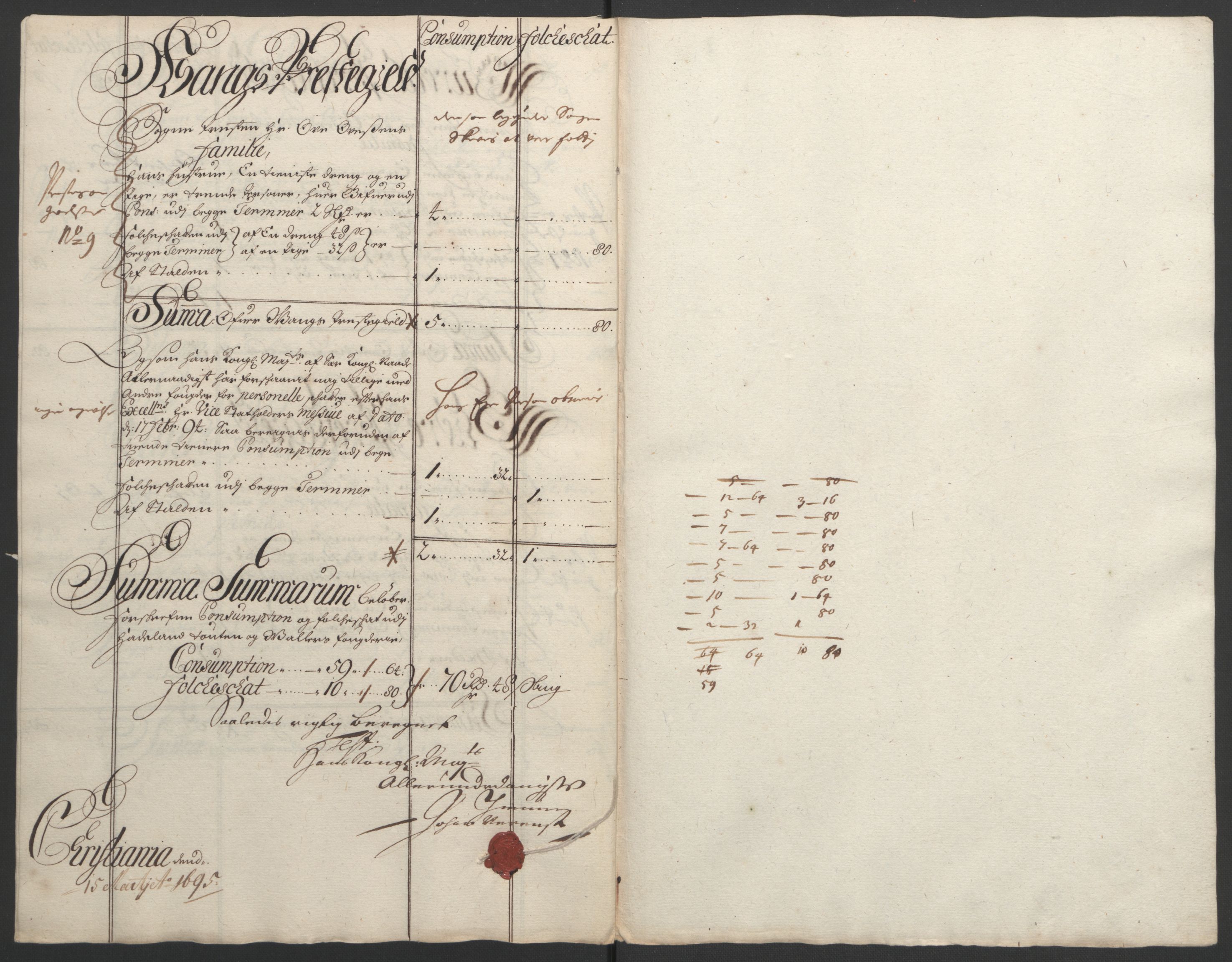 Rentekammeret inntil 1814, Reviderte regnskaper, Fogderegnskap, AV/RA-EA-4092/R18/L1292: Fogderegnskap Hadeland, Toten og Valdres, 1693-1694, p. 384