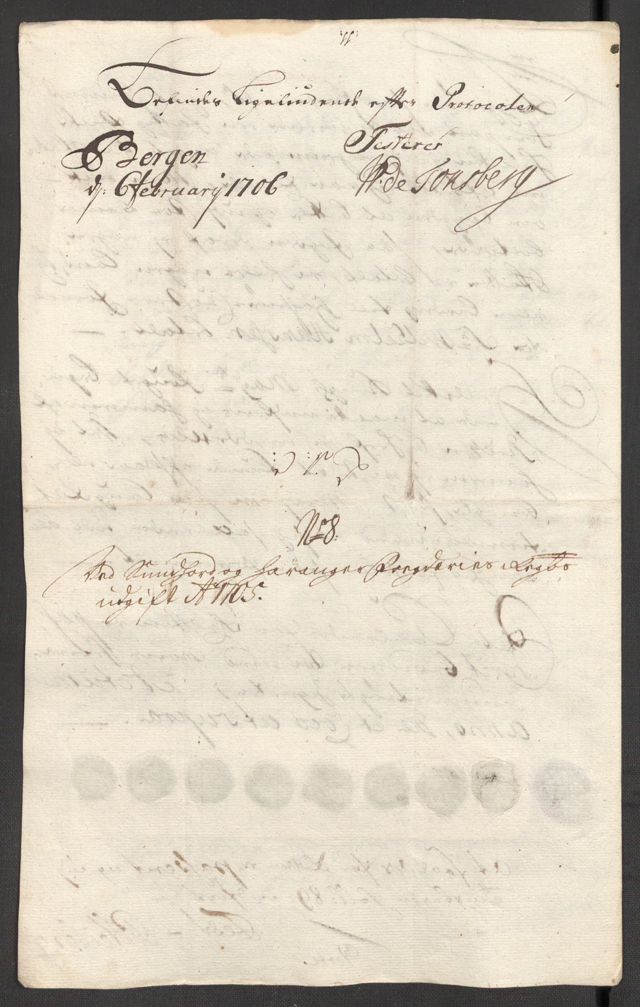 Rentekammeret inntil 1814, Reviderte regnskaper, Fogderegnskap, AV/RA-EA-4092/R48/L2983: Fogderegnskap Sunnhordland og Hardanger, 1705, p. 209