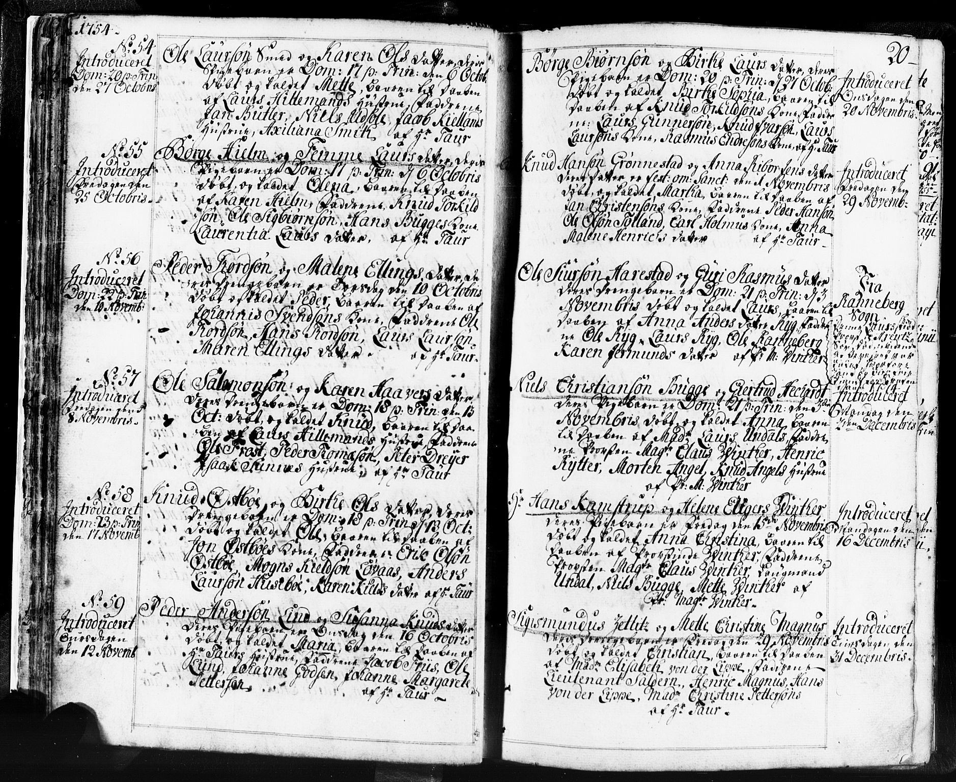 Domkirken sokneprestkontor, SAST/A-101812/001/30/30BB/L0004: Parish register (copy) no. B 4, 1752-1790, p. 20