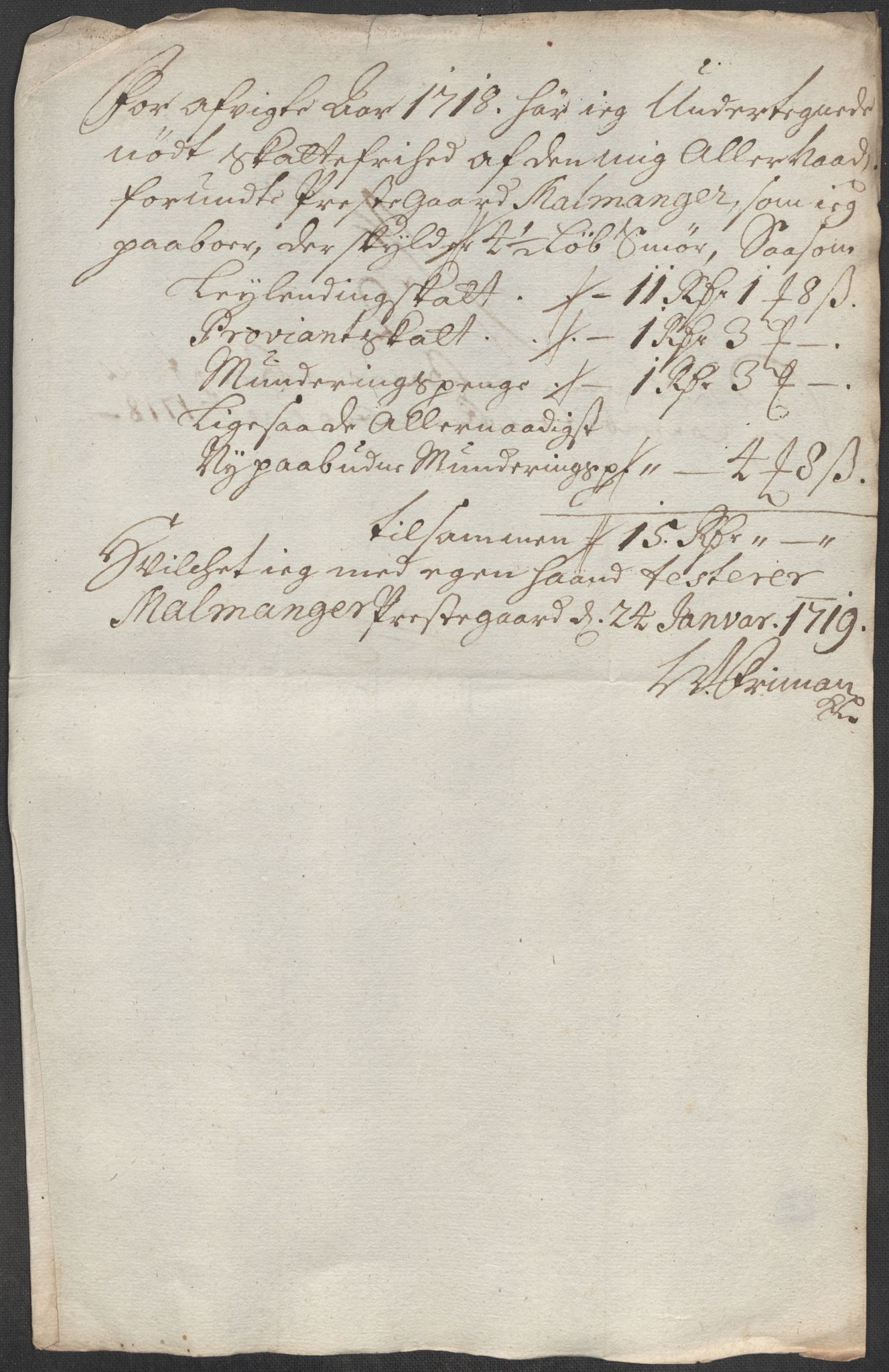 Rentekammeret inntil 1814, Reviderte regnskaper, Fogderegnskap, AV/RA-EA-4092/R49/L3140: Fogderegnskap Rosendal Baroni, 1718-1720, p. 27