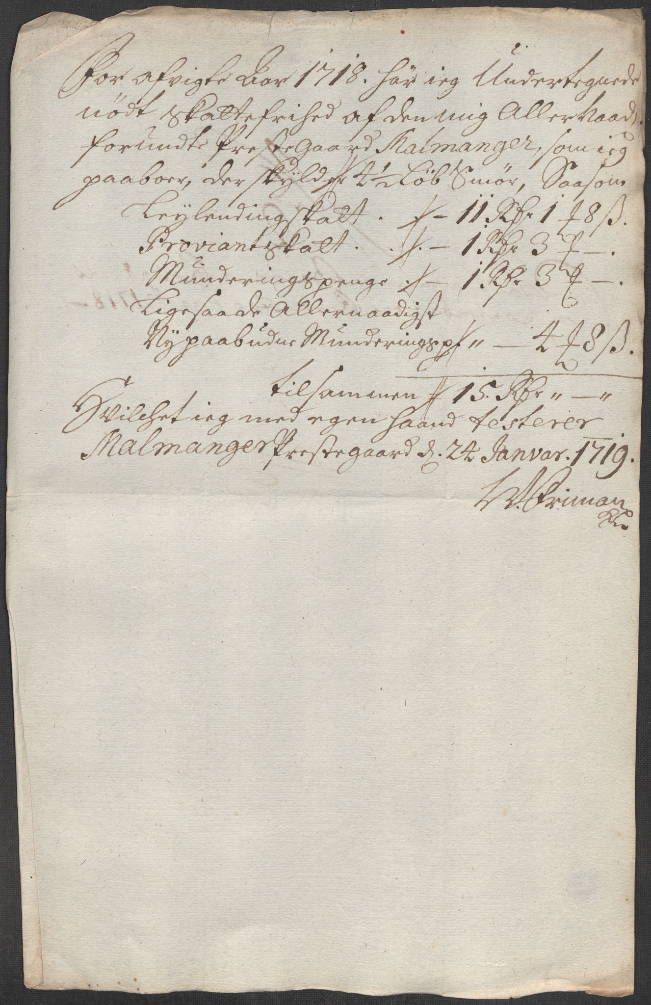 Rentekammeret inntil 1814, Reviderte regnskaper, Fogderegnskap, RA/EA-4092/R49/L3140: Fogderegnskap Rosendal Baroni, 1718-1720, p. 27