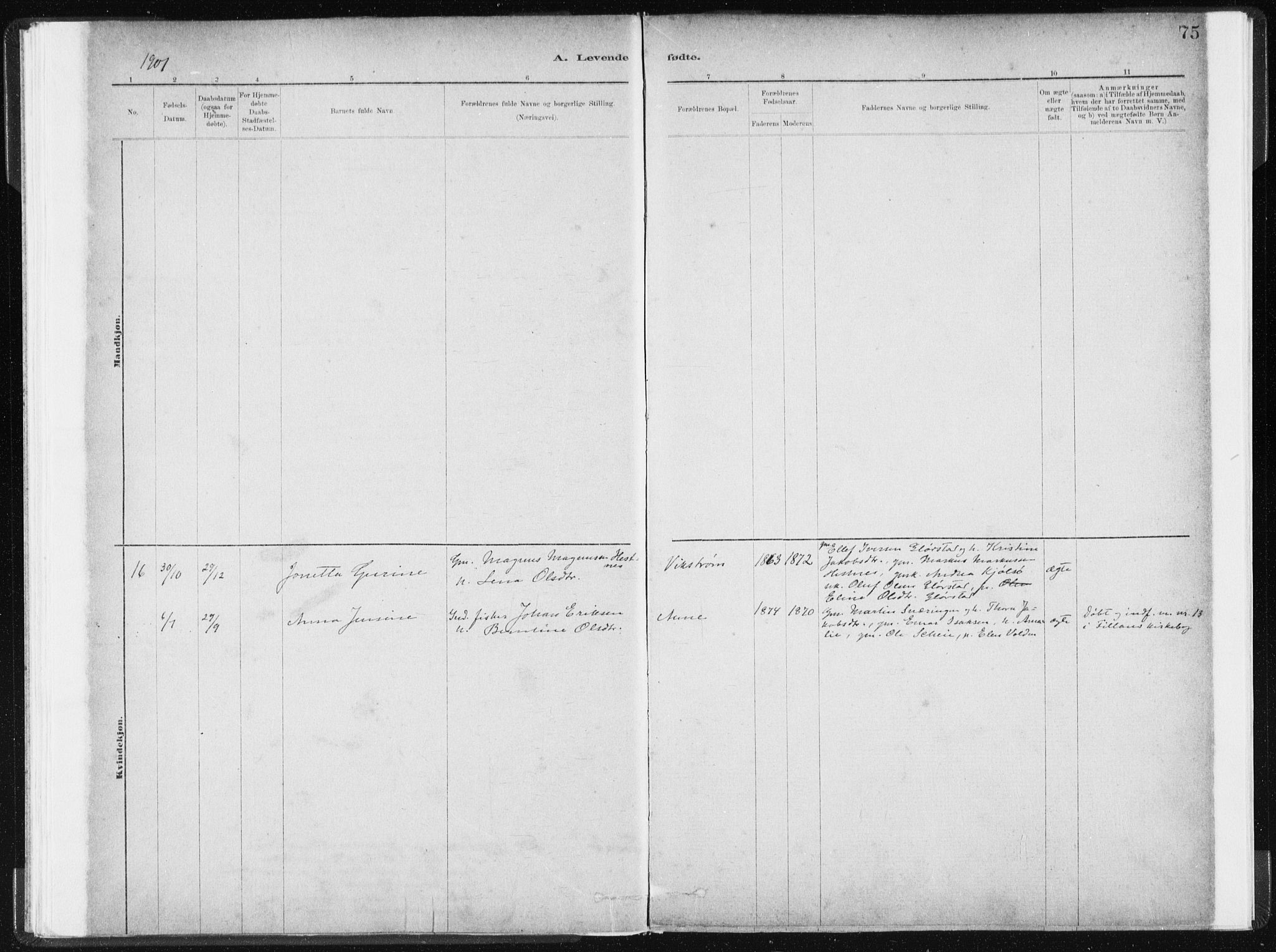 Ministerialprotokoller, klokkerbøker og fødselsregistre - Sør-Trøndelag, SAT/A-1456/634/L0533: Parish register (official) no. 634A09, 1882-1901, p. 75