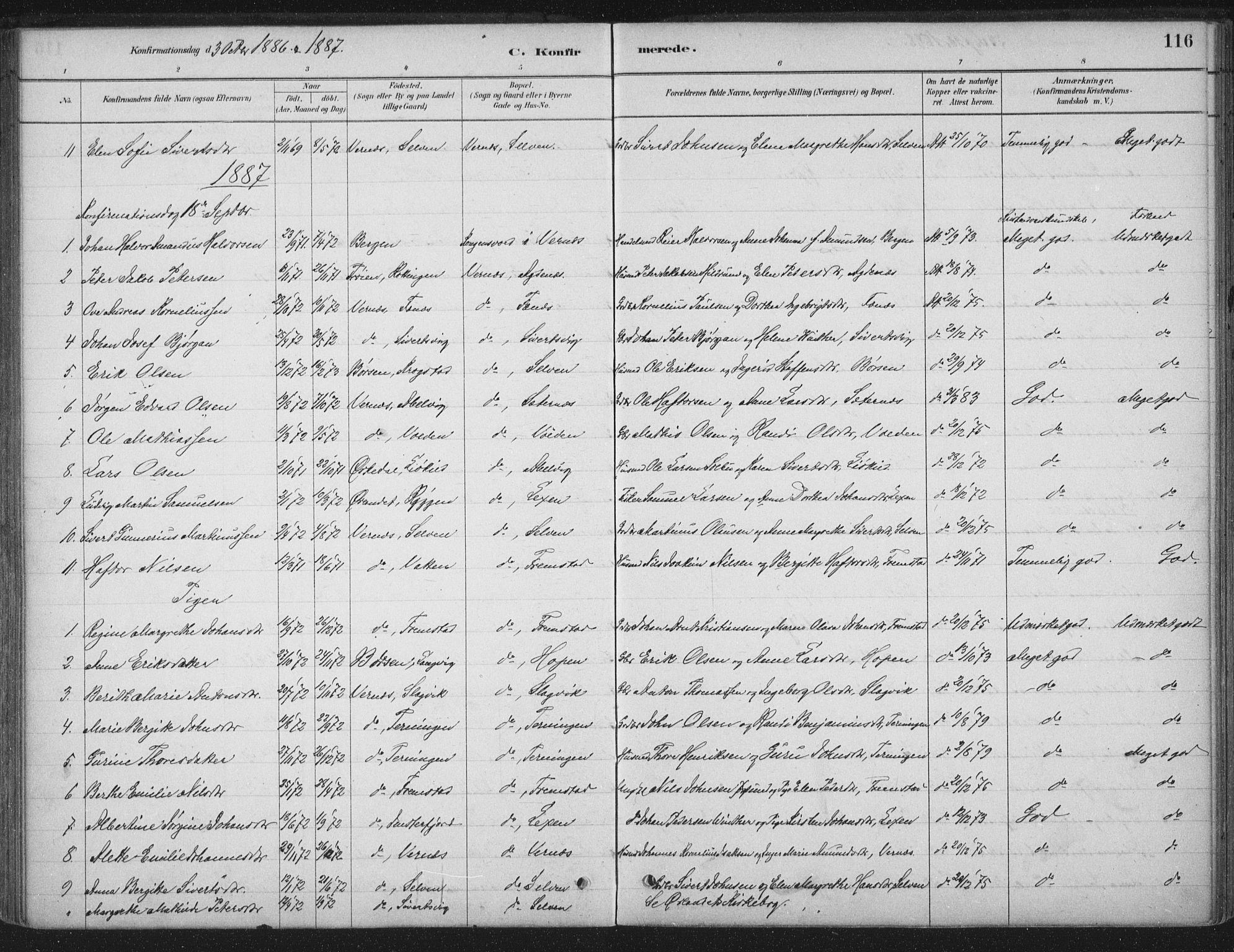 Ministerialprotokoller, klokkerbøker og fødselsregistre - Sør-Trøndelag, SAT/A-1456/662/L0755: Parish register (official) no. 662A01, 1879-1905, p. 116