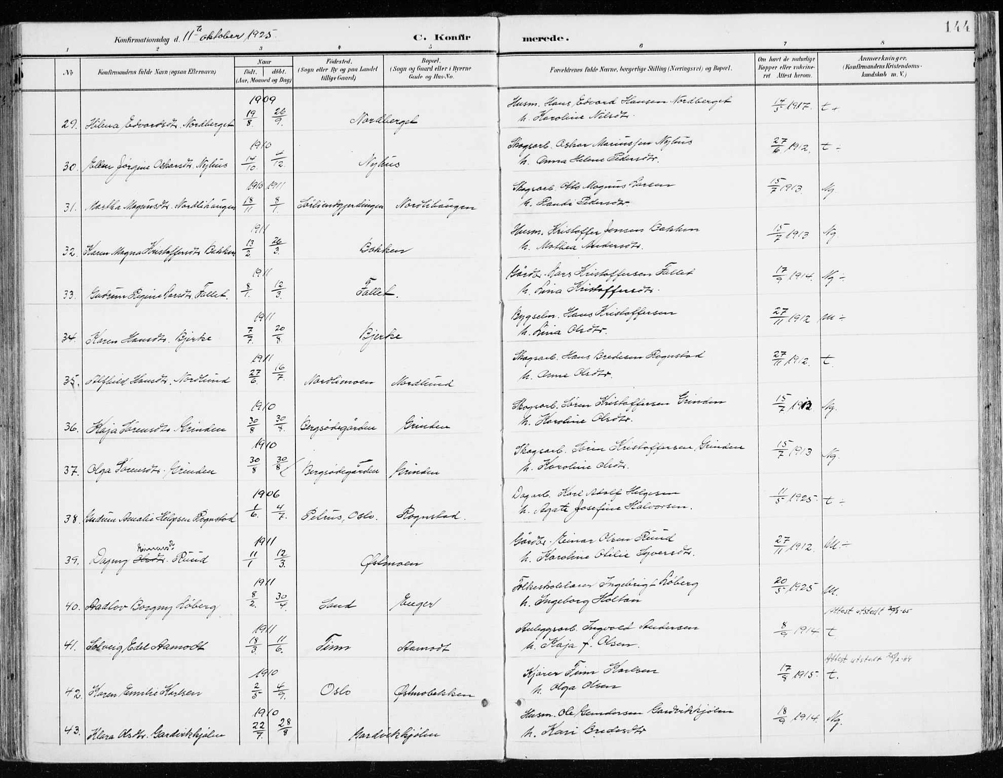 Nord-Odal prestekontor, AV/SAH-PREST-032/H/Ha/Haa/L0009: Parish register (official) no. 9, 1902-1926, p. 144