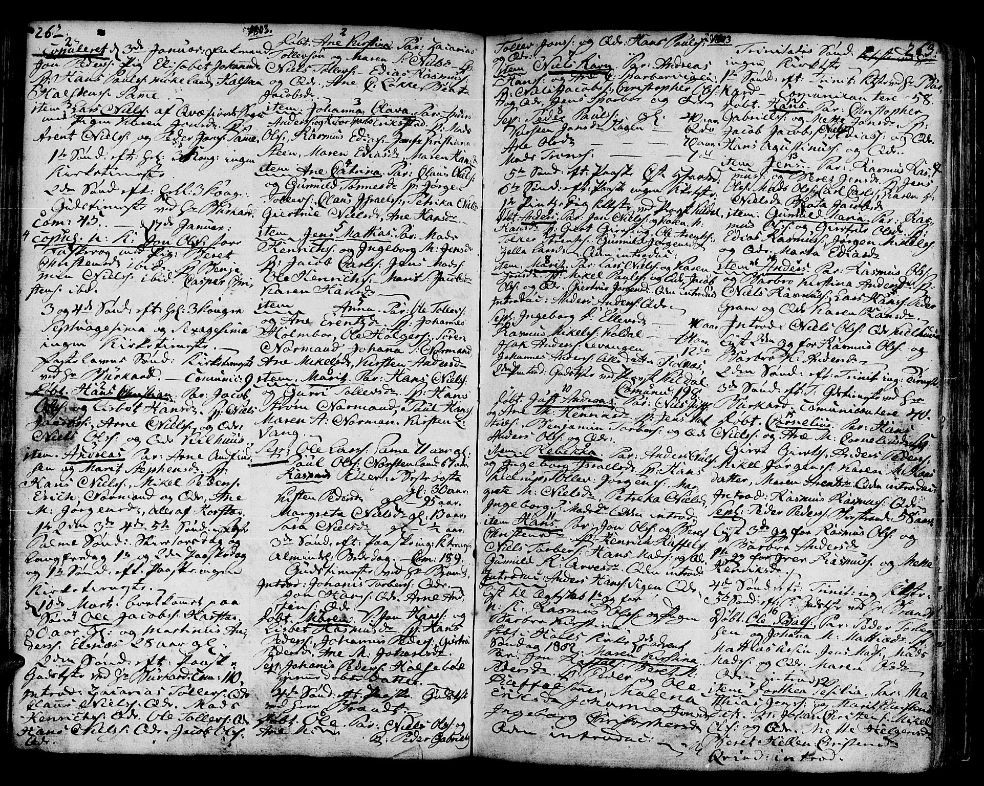 Trondenes sokneprestkontor, SATØ/S-1319/H/Ha/L0003kirke: Parish register (official) no. 3, 1783-1803, p. 262-263