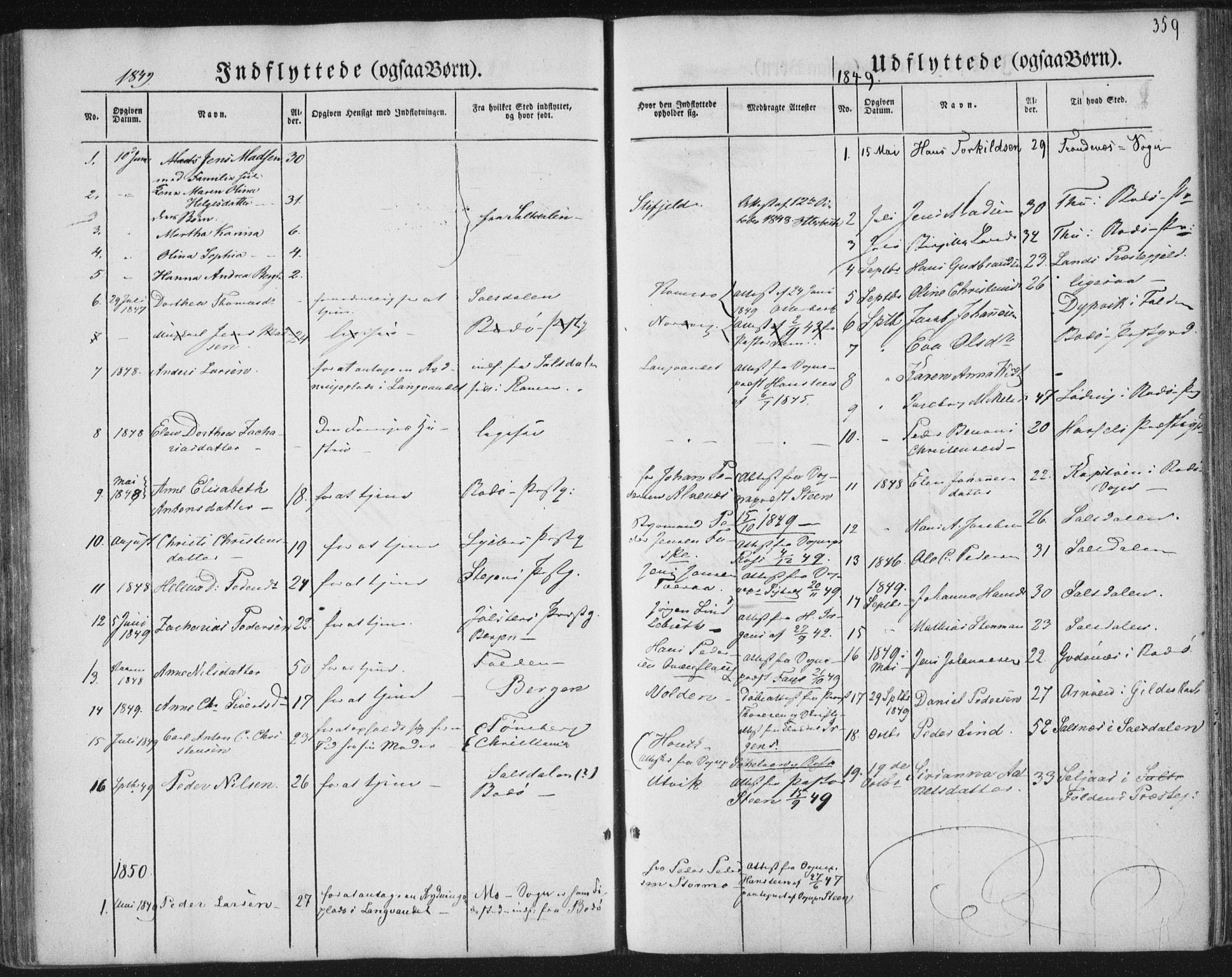 Ministerialprotokoller, klokkerbøker og fødselsregistre - Nordland, AV/SAT-A-1459/852/L0738: Parish register (official) no. 852A08, 1849-1865, p. 359