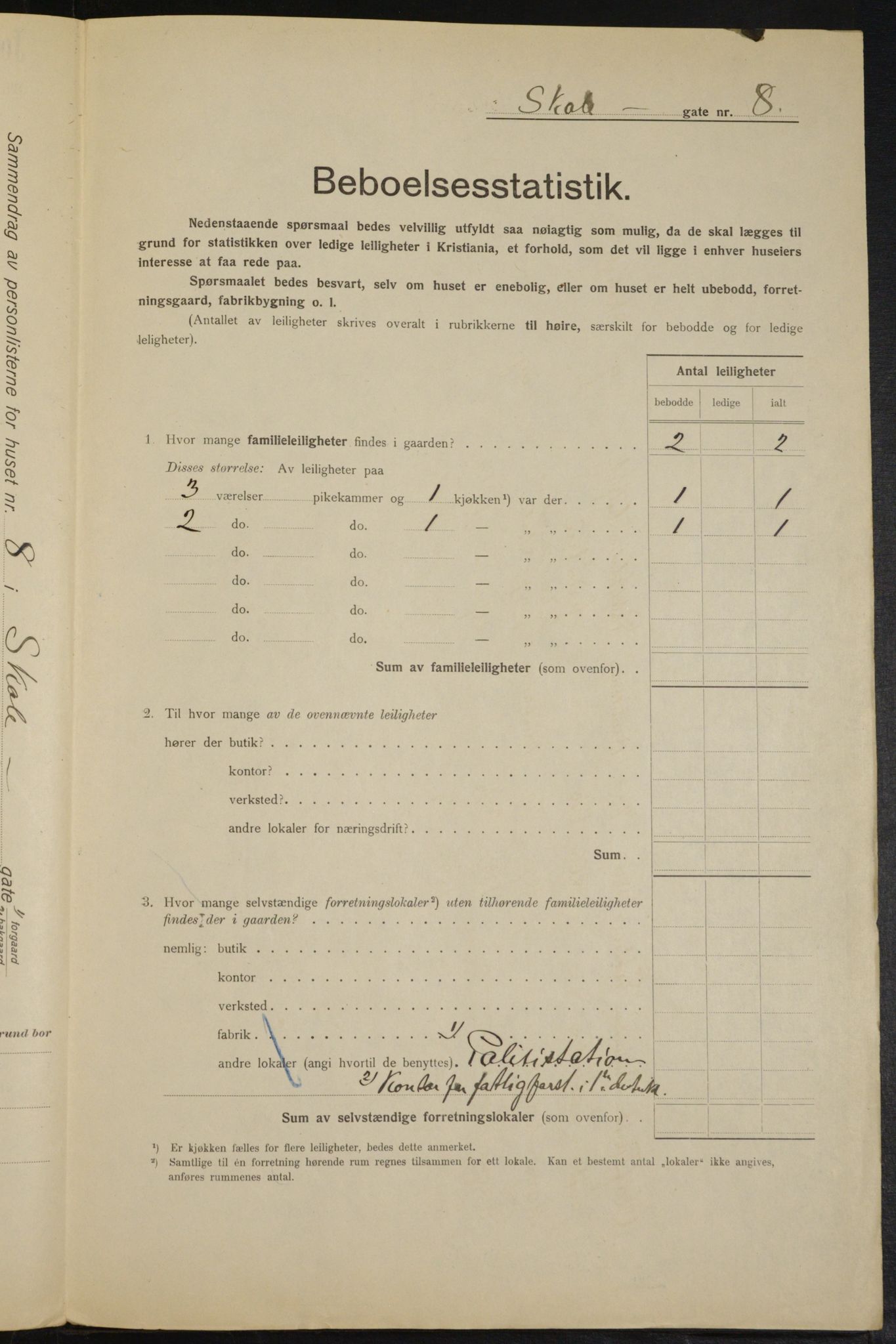 OBA, Municipal Census 1915 for Kristiania, 1915, p. 96119