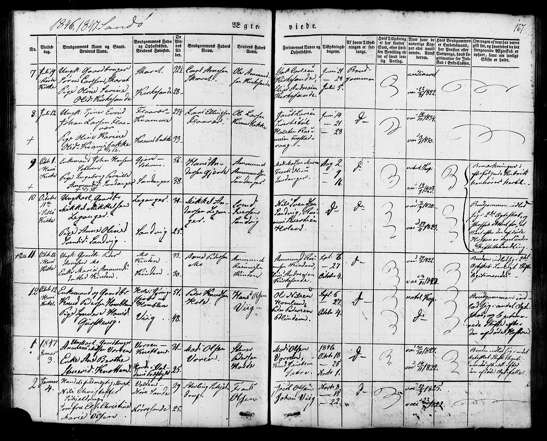 Ministerialprotokoller, klokkerbøker og fødselsregistre - Møre og Romsdal, AV/SAT-A-1454/503/L0034: Parish register (official) no. 503A02, 1841-1884, p. 167