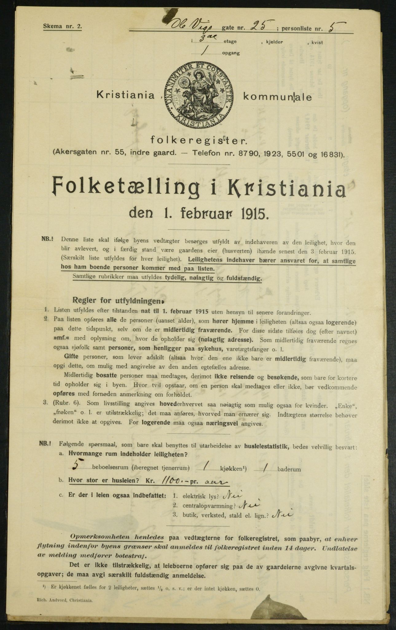 OBA, Municipal Census 1915 for Kristiania, 1915, p. 75188