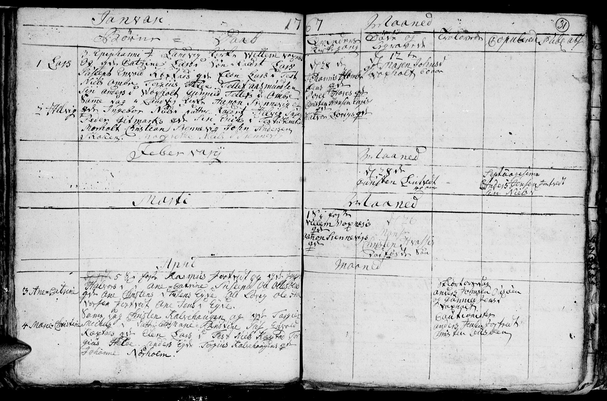 Hommedal sokneprestkontor, AV/SAK-1111-0023/F/Fb/Fba/L0001: Parish register (copy) no. B 1, 1758-1791, p. 31