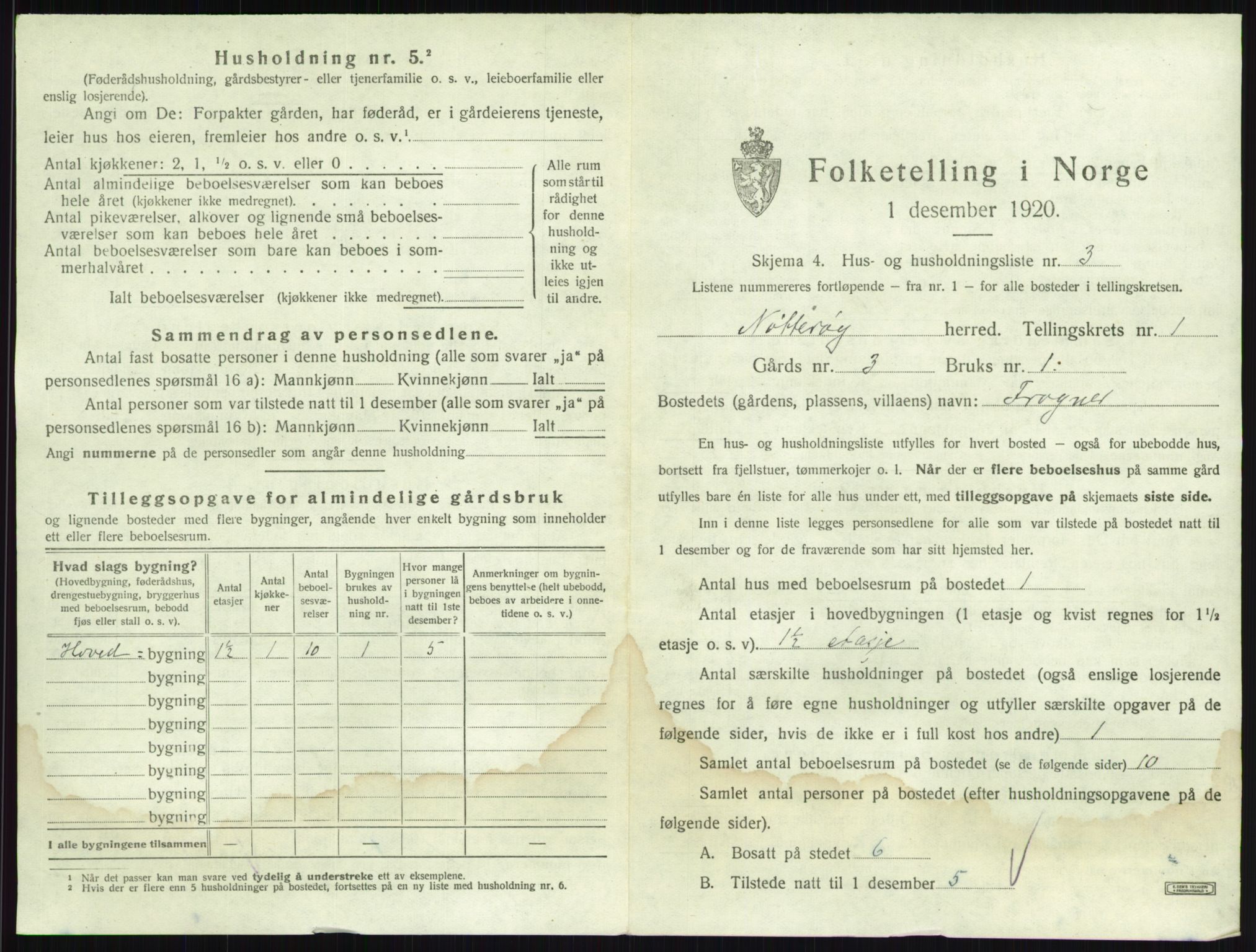 SAKO, 1920 census for Nøtterøy, 1920, p. 72