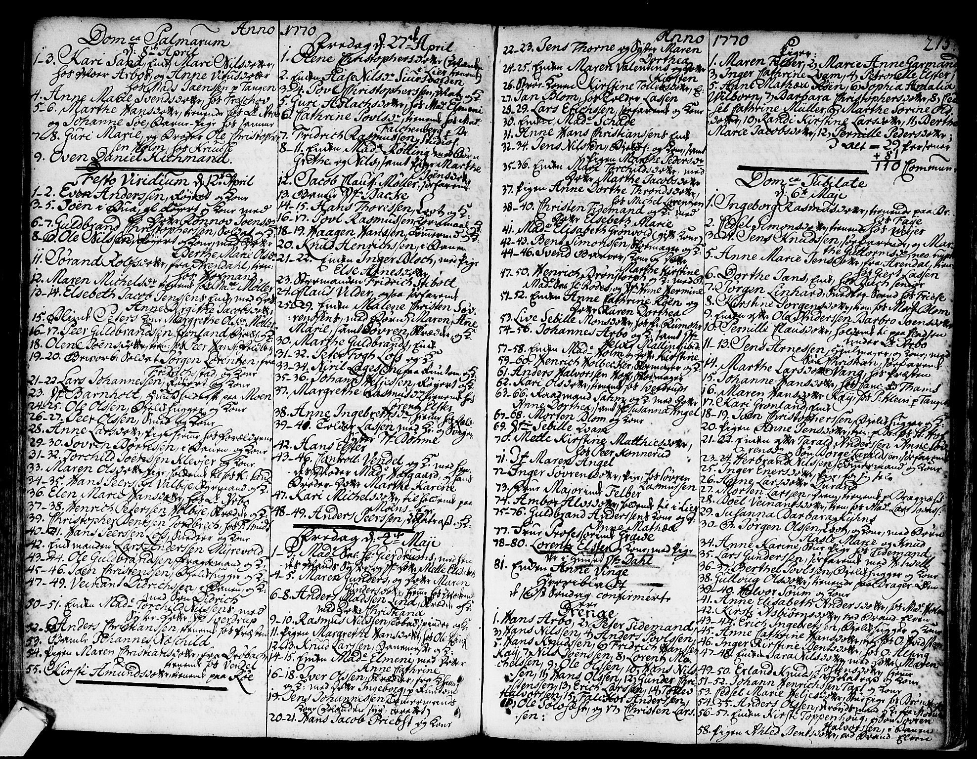 Strømsø kirkebøker, AV/SAKO-A-246/F/Fa/L0008: Parish register (official) no. I 8, 1748-1774, p. 215