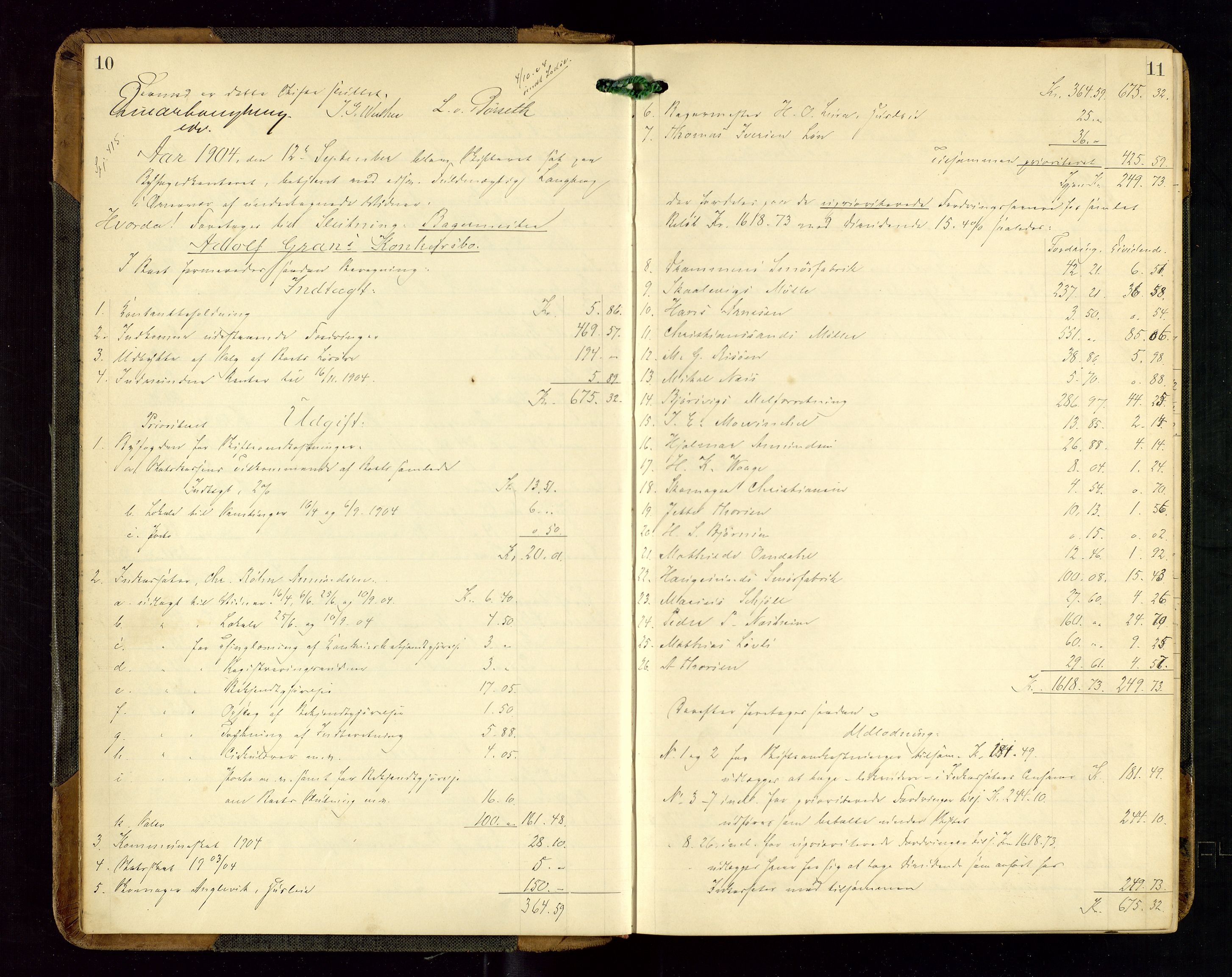 Haugesund tingrett, AV/SAST-A-101415/01/IV/IVD/L0002: Skifteutlodningsprotokoll, med register, 1904-1915, p. 10-11