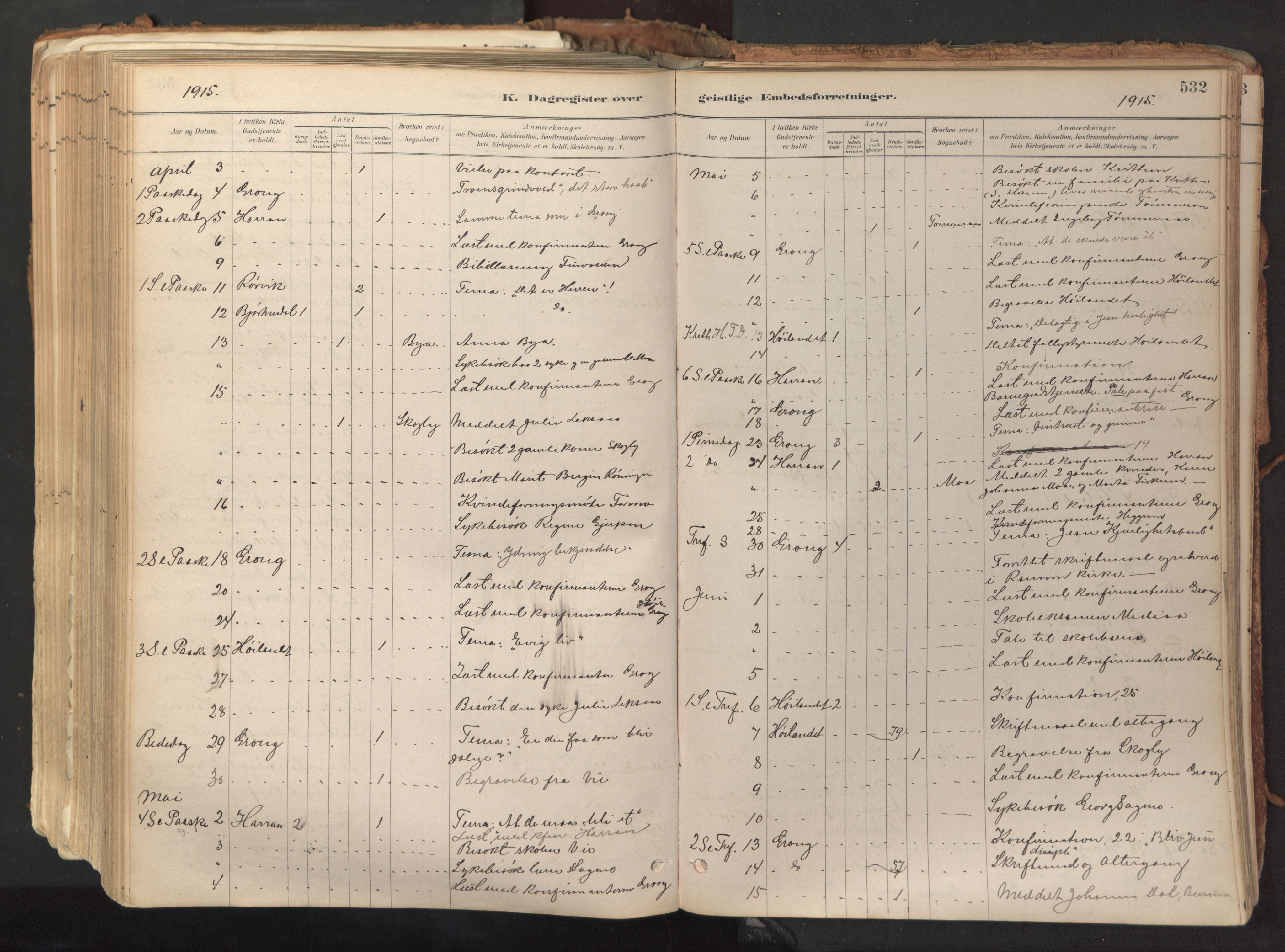 Ministerialprotokoller, klokkerbøker og fødselsregistre - Nord-Trøndelag, AV/SAT-A-1458/758/L0519: Parish register (official) no. 758A04, 1880-1926, p. 532