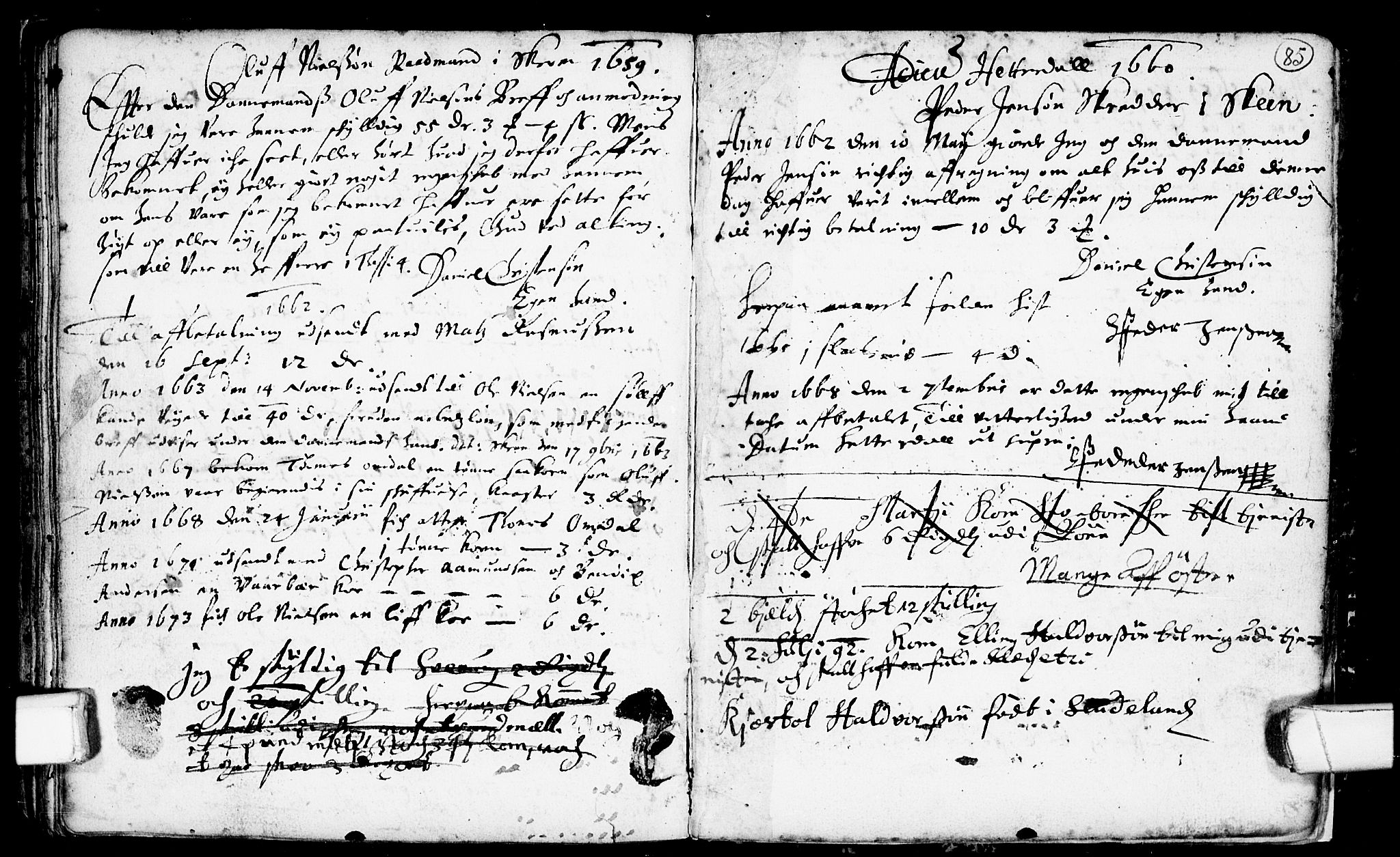 Heddal kirkebøker, SAKO/A-268/F/Fa/L0001: Parish register (official) no. I 1, 1648-1699, p. 85