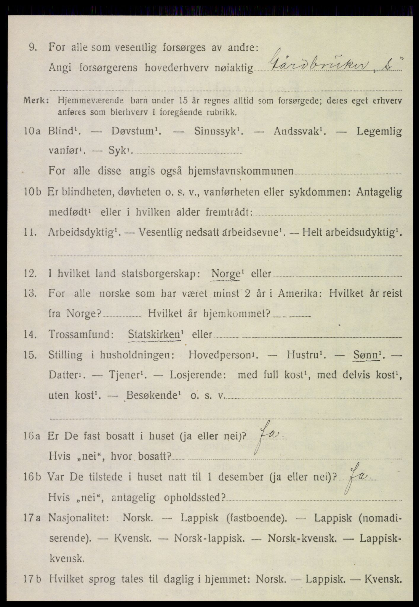 SAT, 1920 census for Brønnøy, 1920, p. 2557