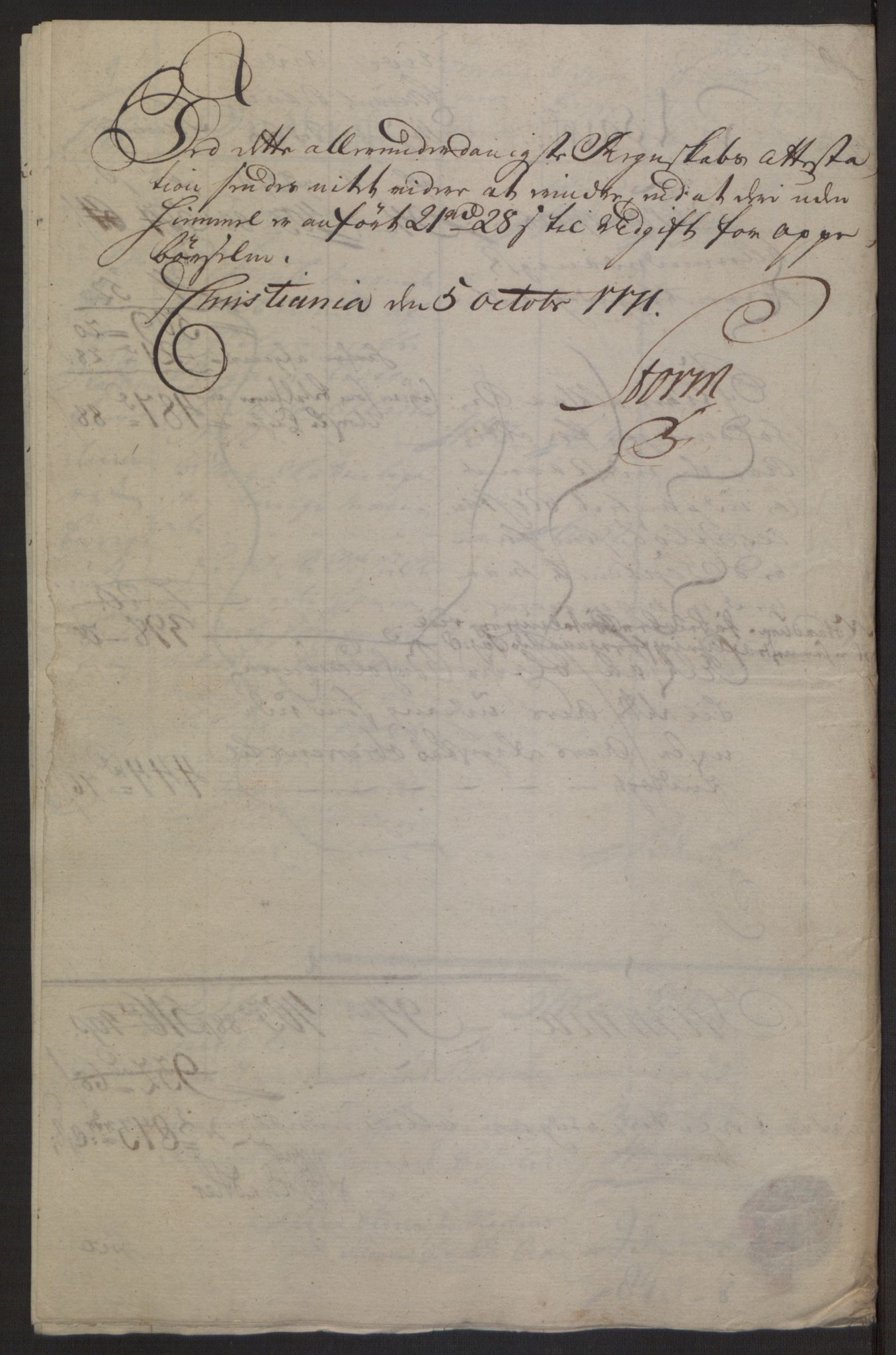 Rentekammeret inntil 1814, Reviderte regnskaper, Byregnskaper, AV/RA-EA-4066/R/Rh/L0163/0001: [H4] Kontribusjonsregnskap / Ekstraskatt, Holmestrand, 1762-1772, p. 315