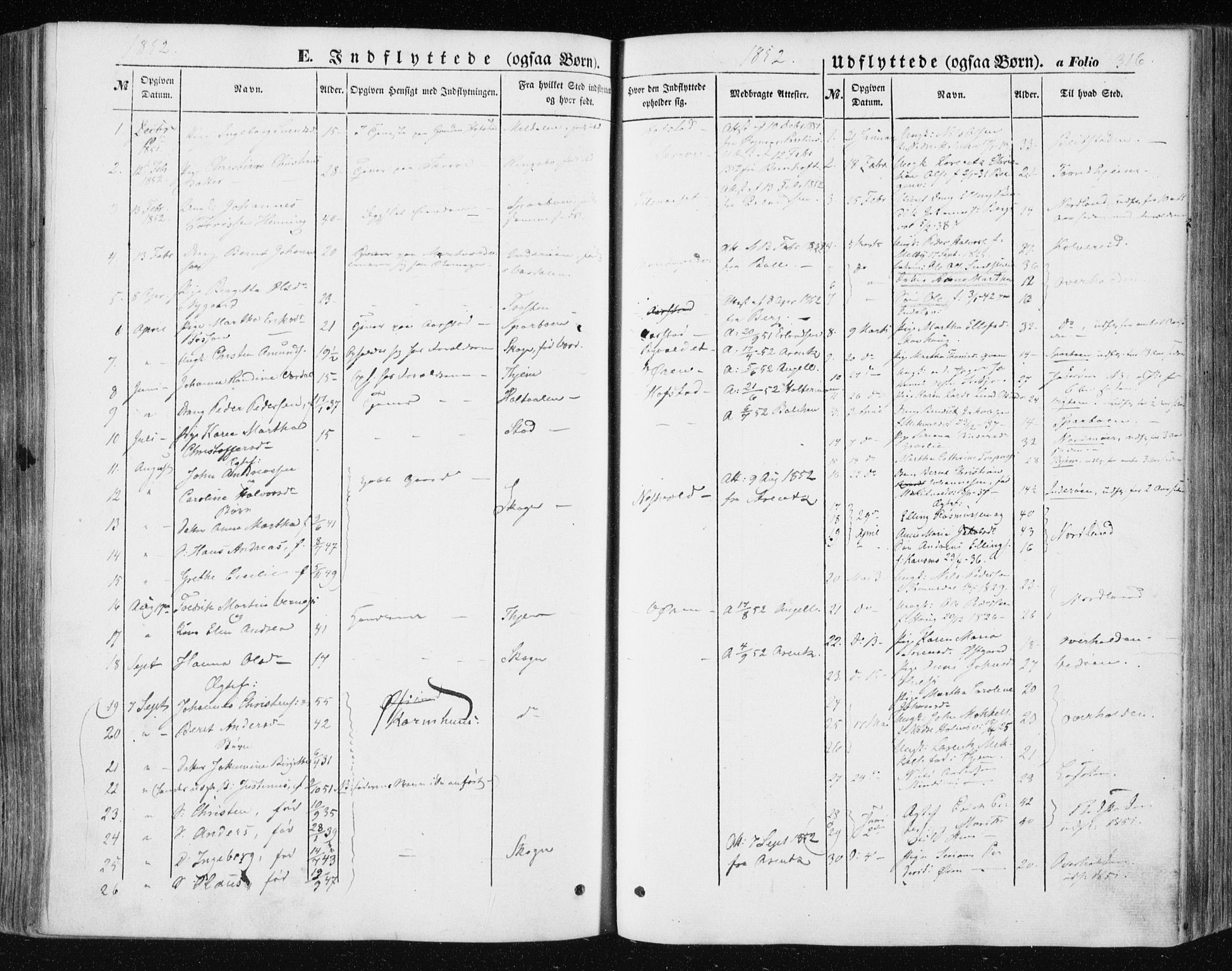 Ministerialprotokoller, klokkerbøker og fødselsregistre - Nord-Trøndelag, SAT/A-1458/723/L0240: Parish register (official) no. 723A09, 1852-1860, p. 316