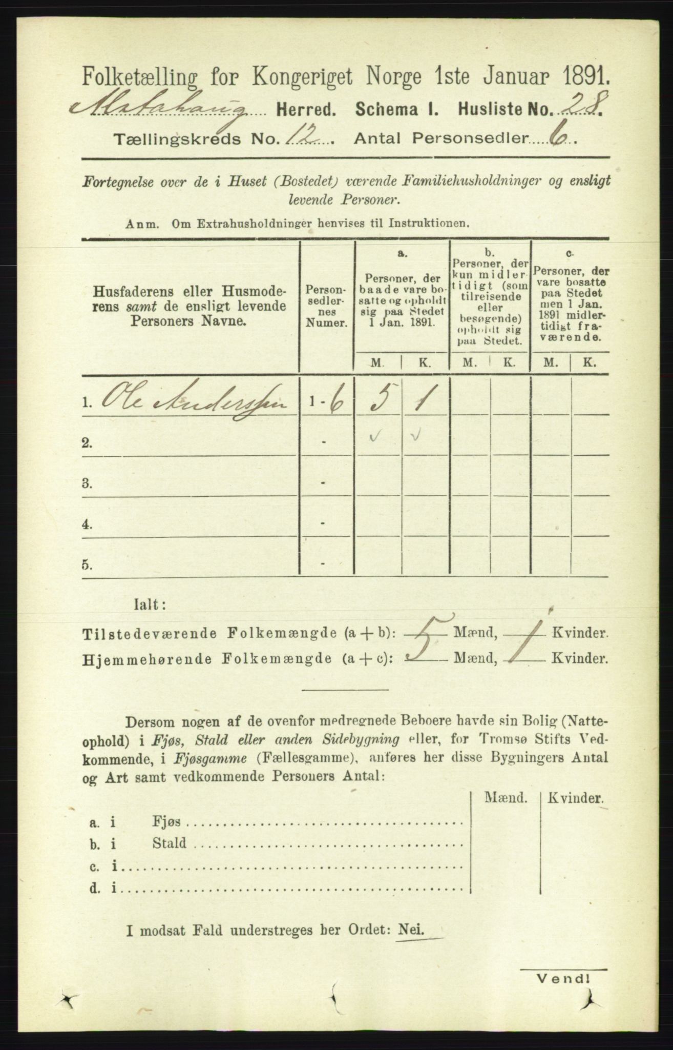 RA, 1891 census for 1820 Alstahaug, 1891, p. 4249