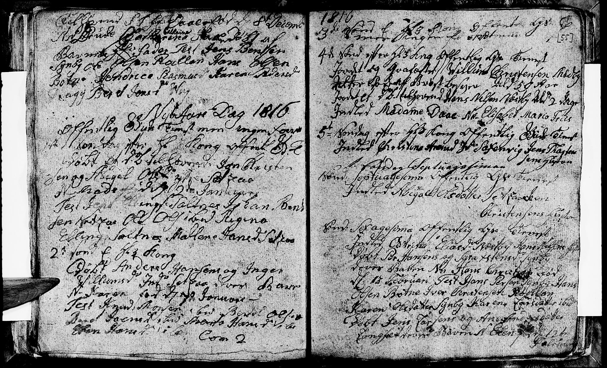 Ministerialprotokoller, klokkerbøker og fødselsregistre - Nordland, AV/SAT-A-1459/847/L0675: Parish register (copy) no. 847C03, 1808-1820, p. 55