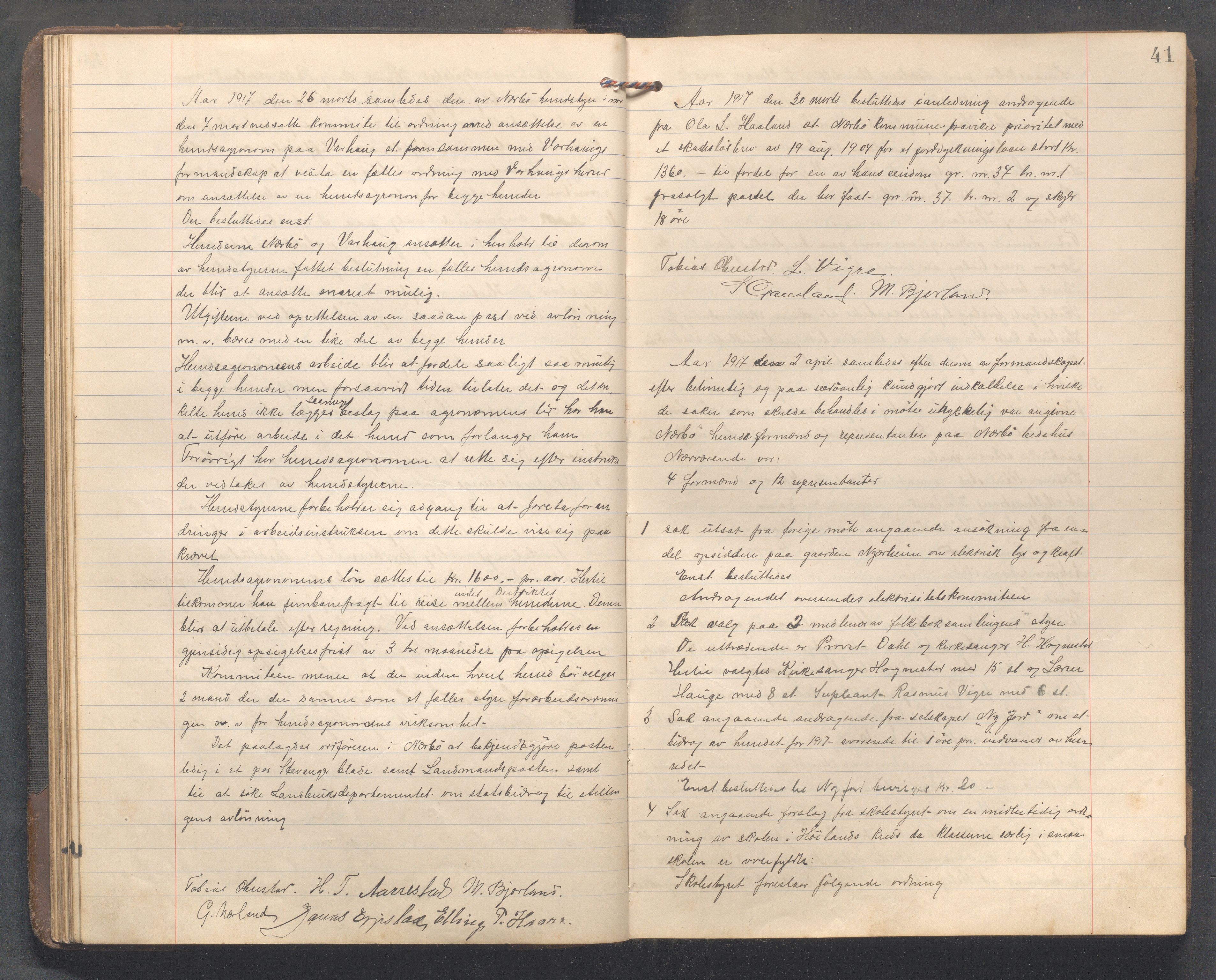 Nærbø kommune- Formannskapet, IKAR/K-101000/A/L0003: Møtebok, 1915-1923, p. 41